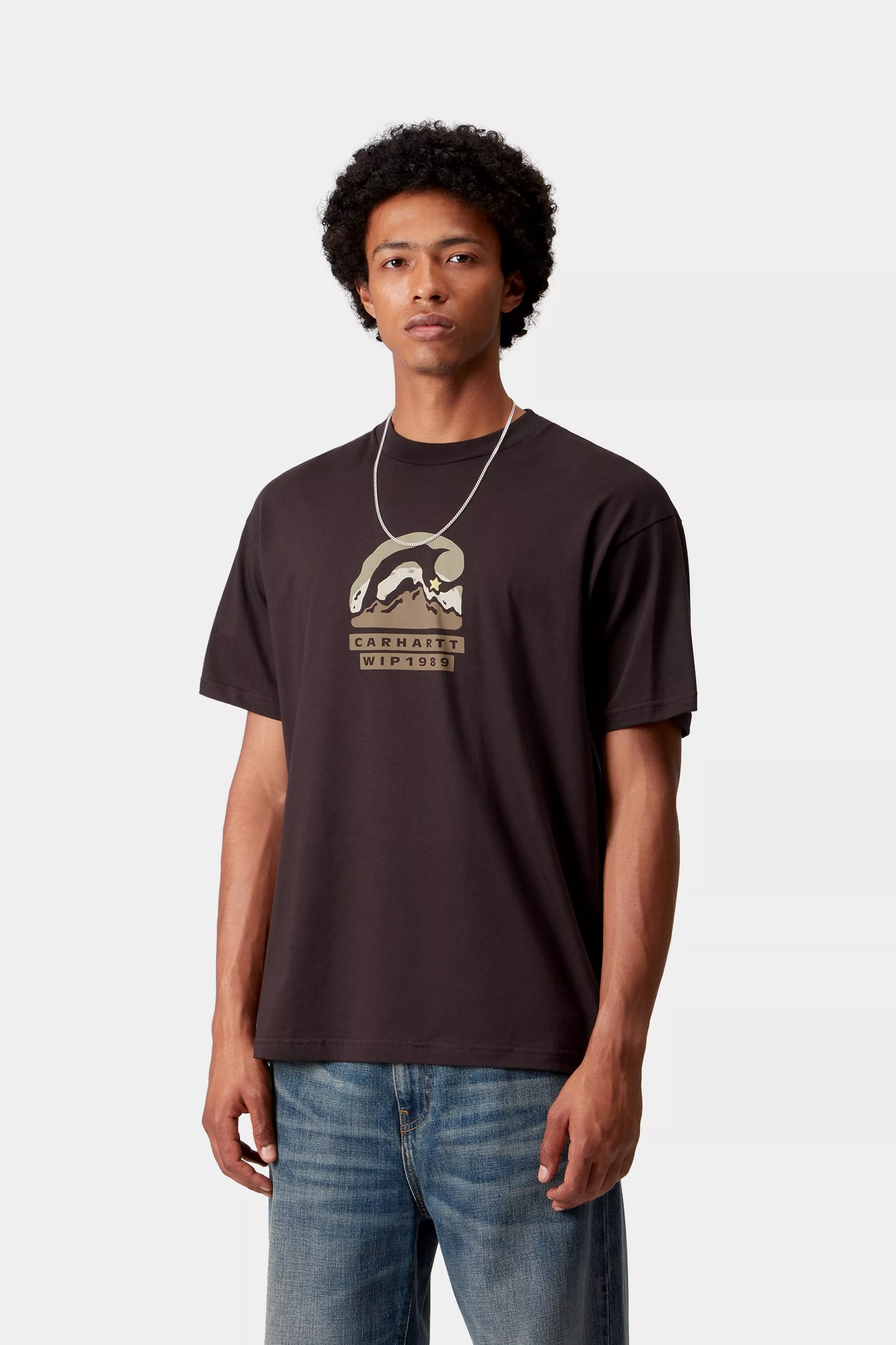 S/S RISING HELIX T-SHIRT - Palisander