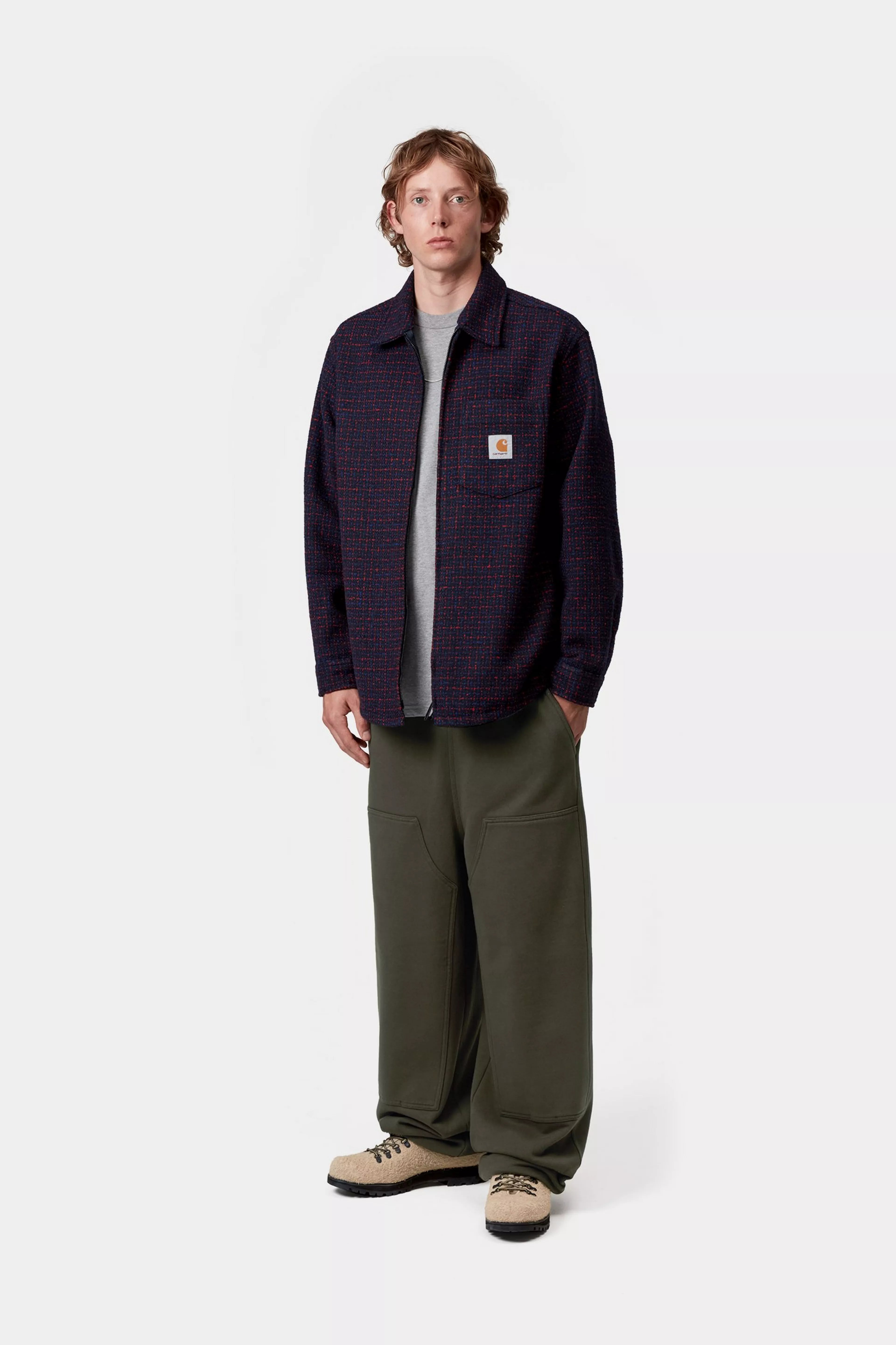 DOUBLE KNEE SWEATPANT  - Olive (stone washed)