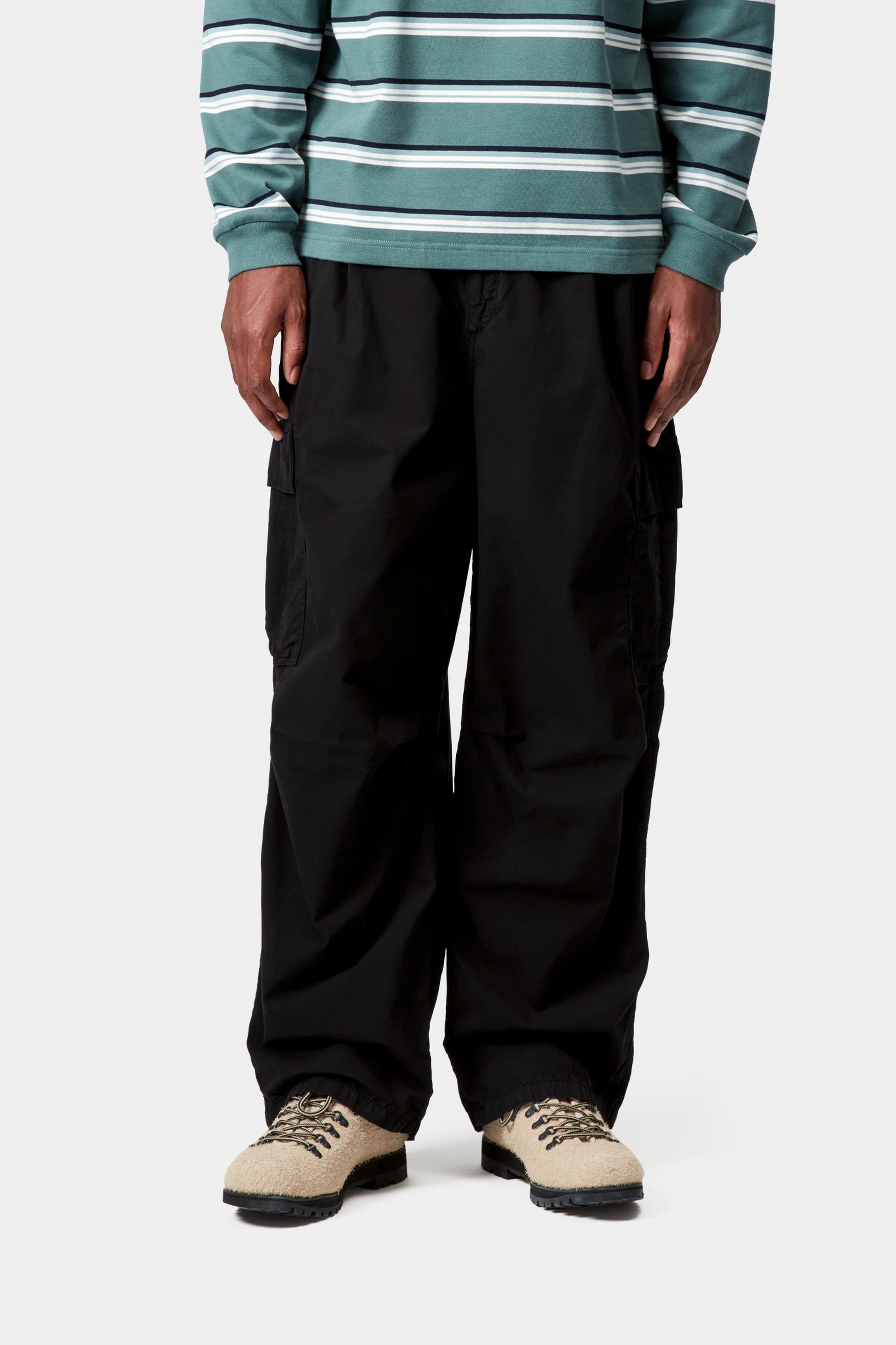 Cole Cargo Pant - Black (garment dyed)