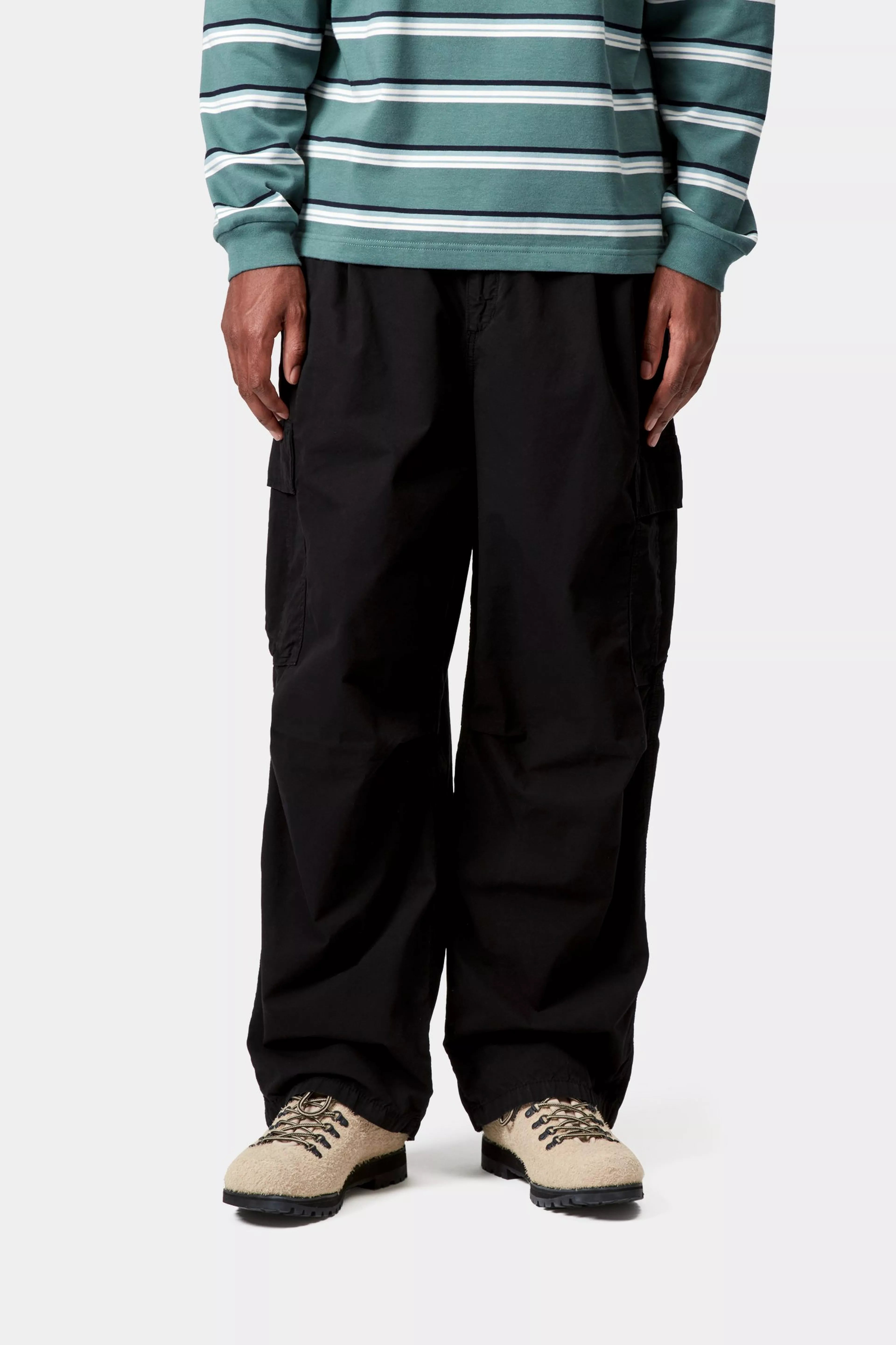 COLE CARGO PANT - Black (garment dyed)
