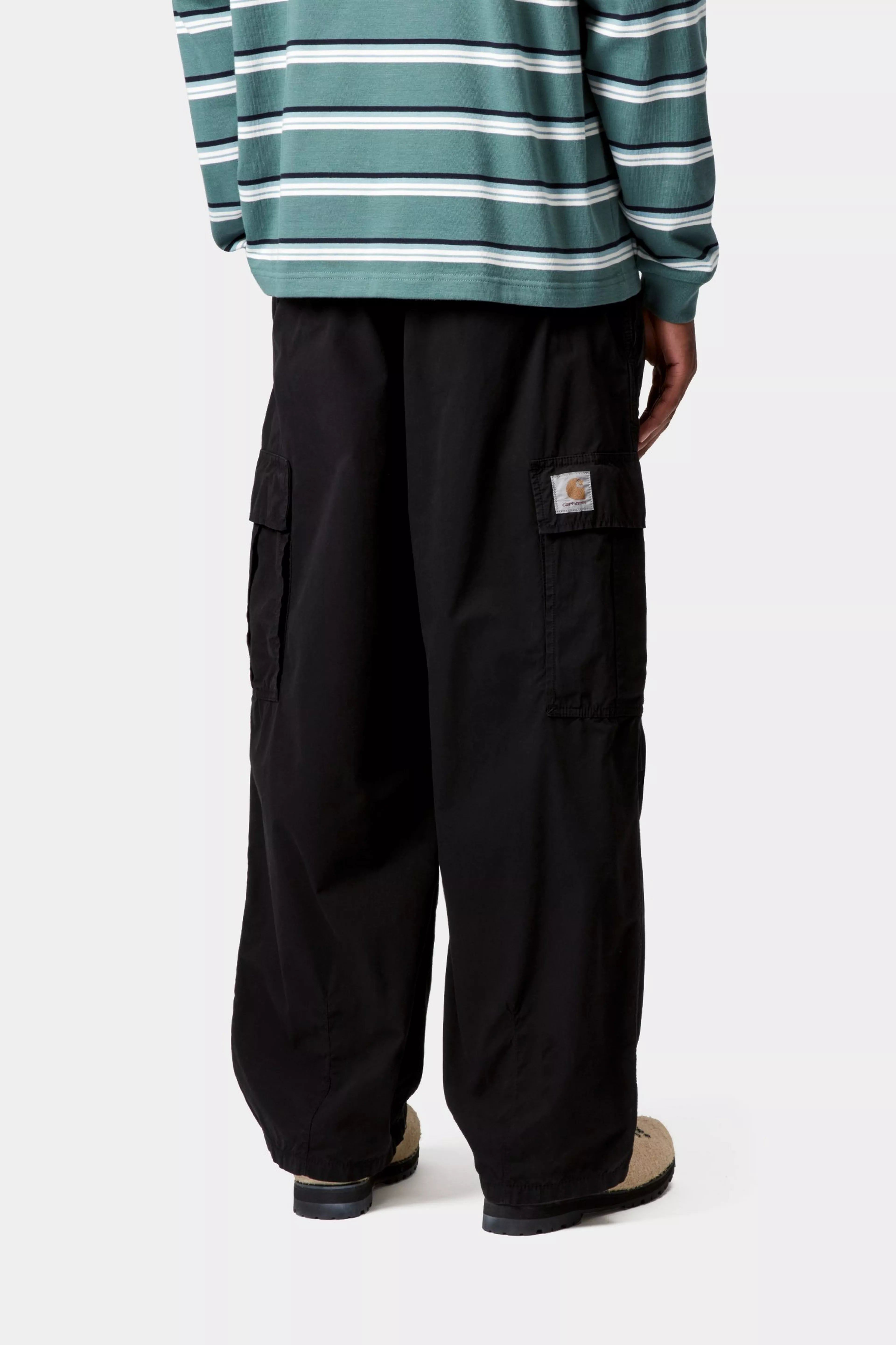 COLE CARGO PANT - Black (garment dyed)