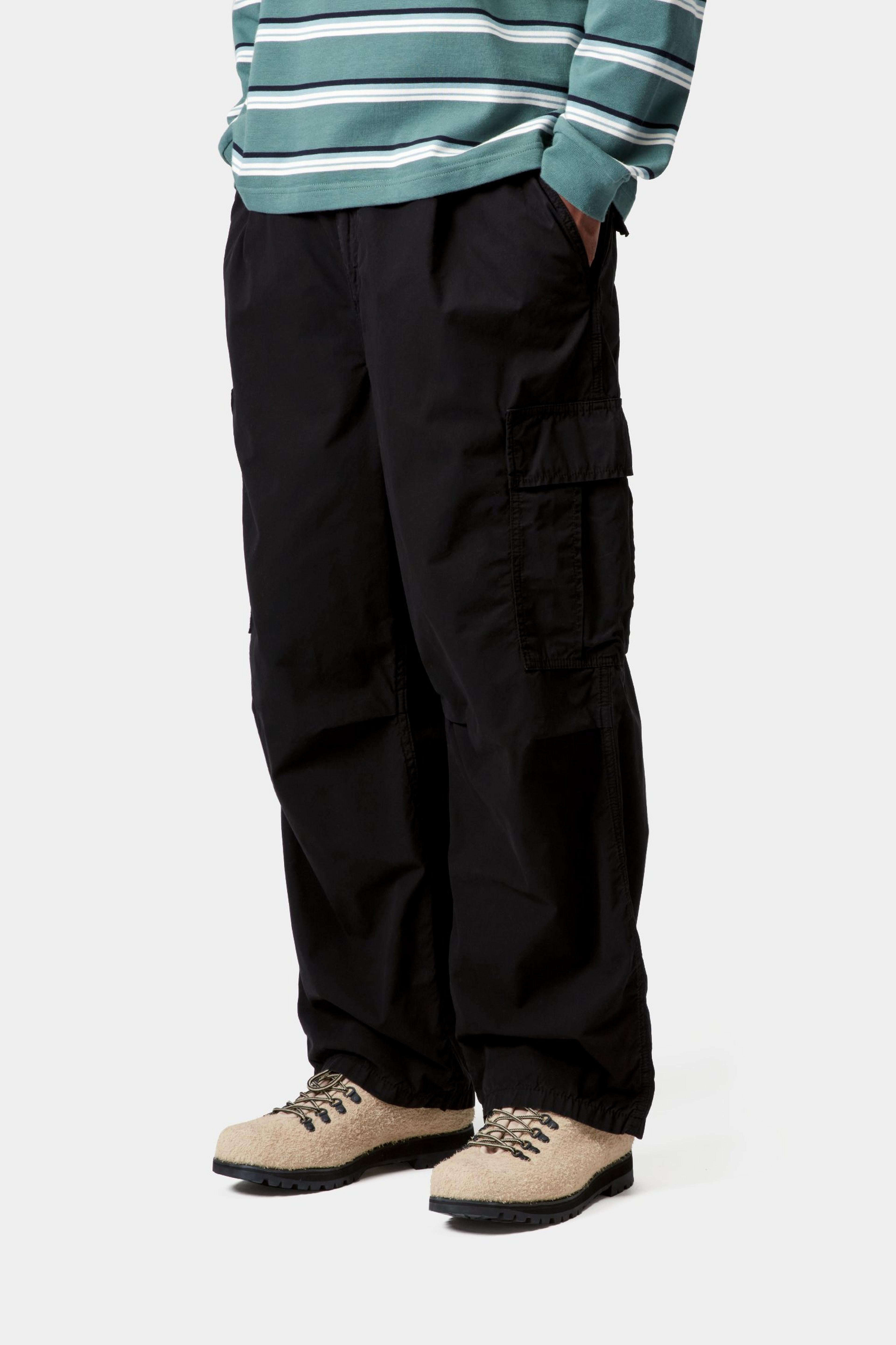 Cole Cargo Pant - Black (garment dyed)