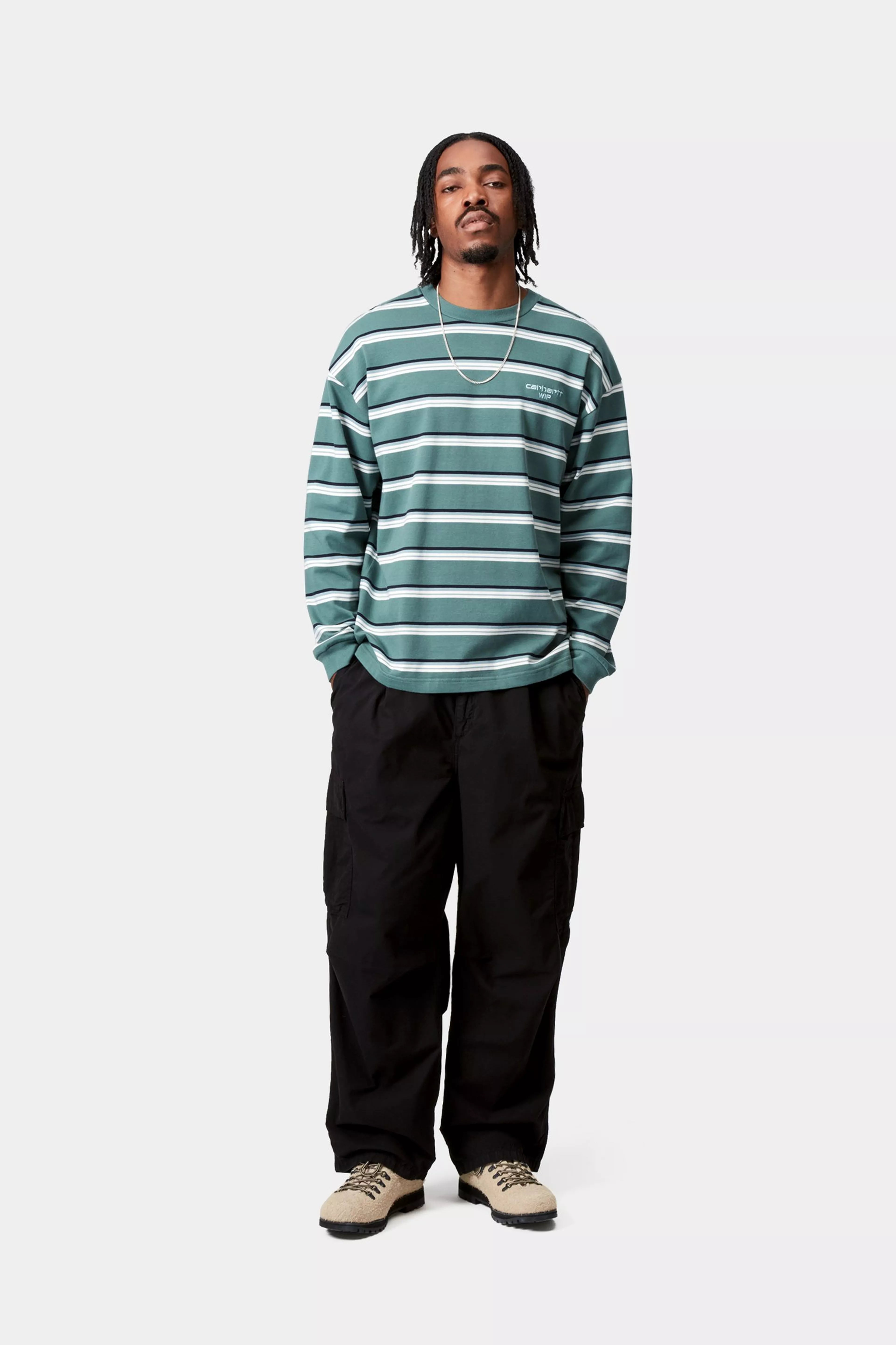COLE CARGO PANT - Black (garment dyed)