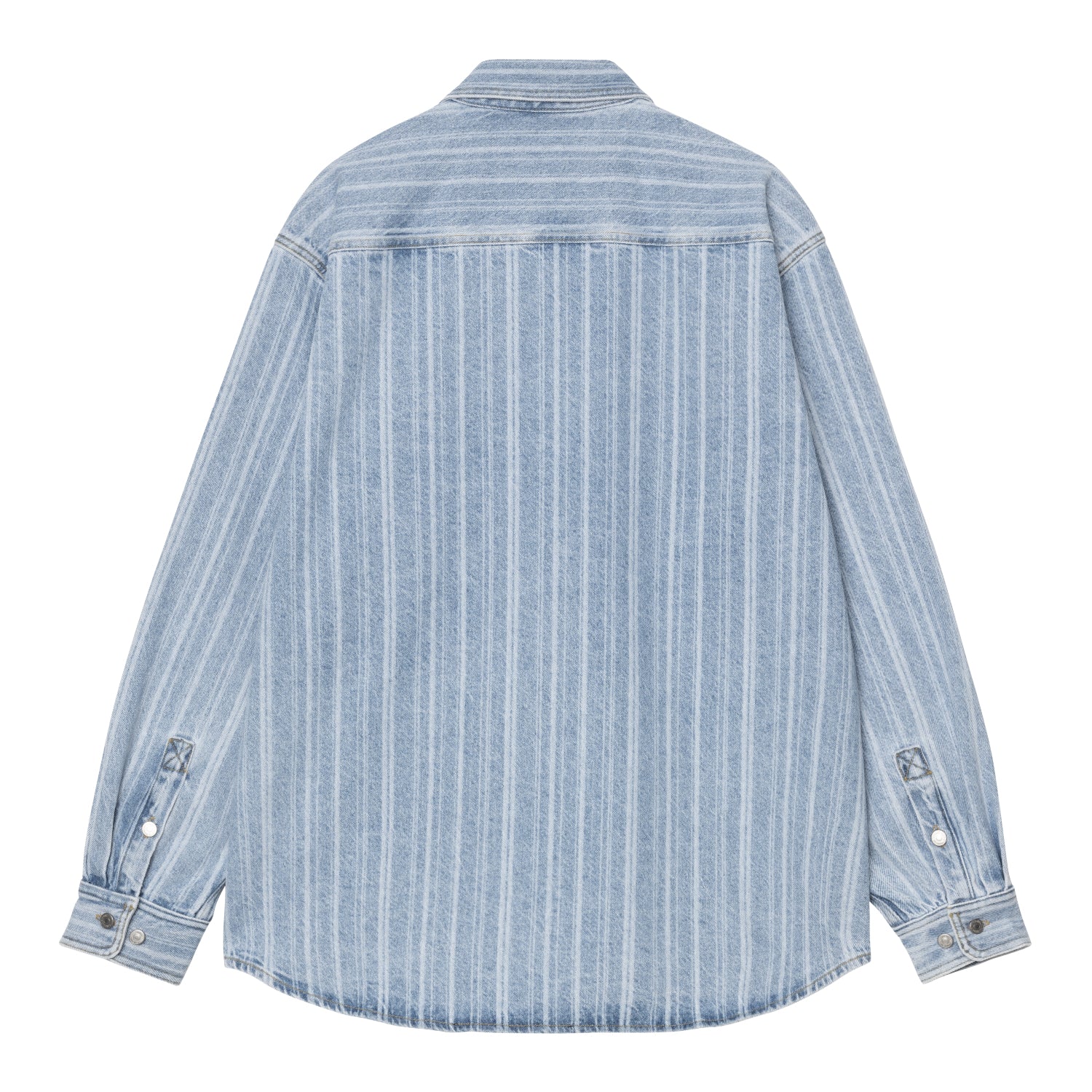 RYLAN SHIRT JAC - Rylan Stripe, Blue (stone bleached)