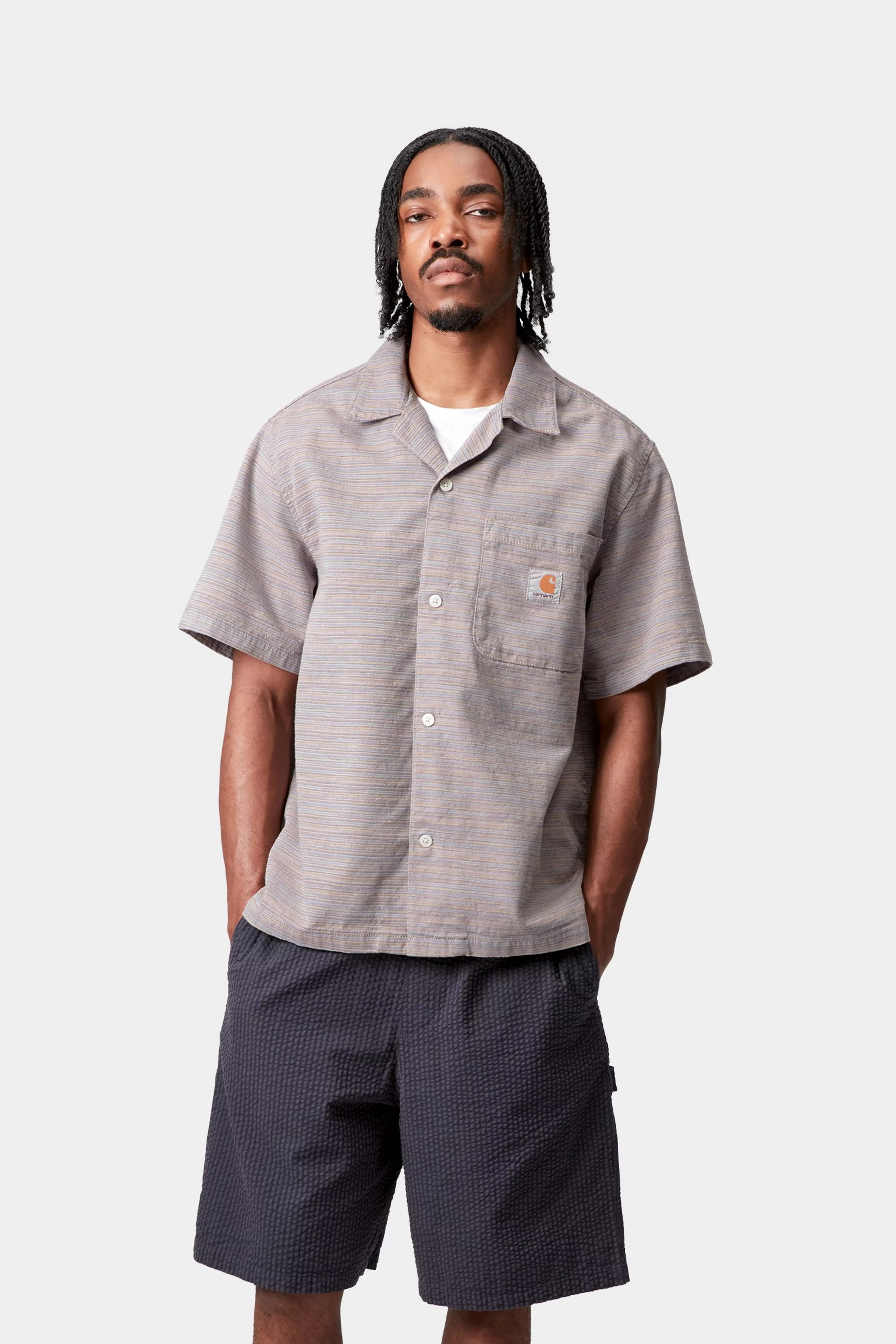 S/S GELLAR SHIRT - Gellar Stripe, Multi (rinsed)