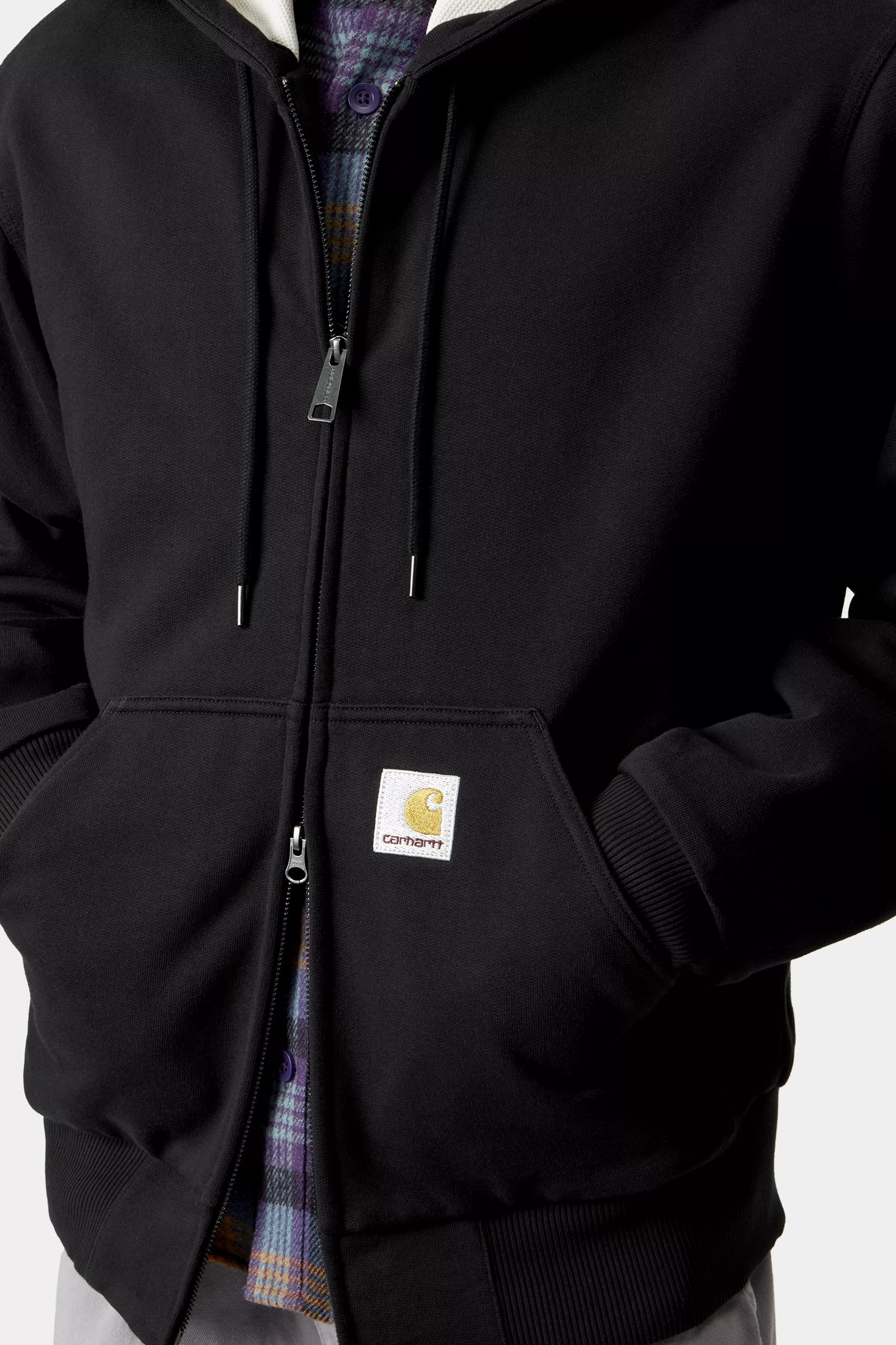 ACTIVE SWEAT JACKET - Black (stone washed)