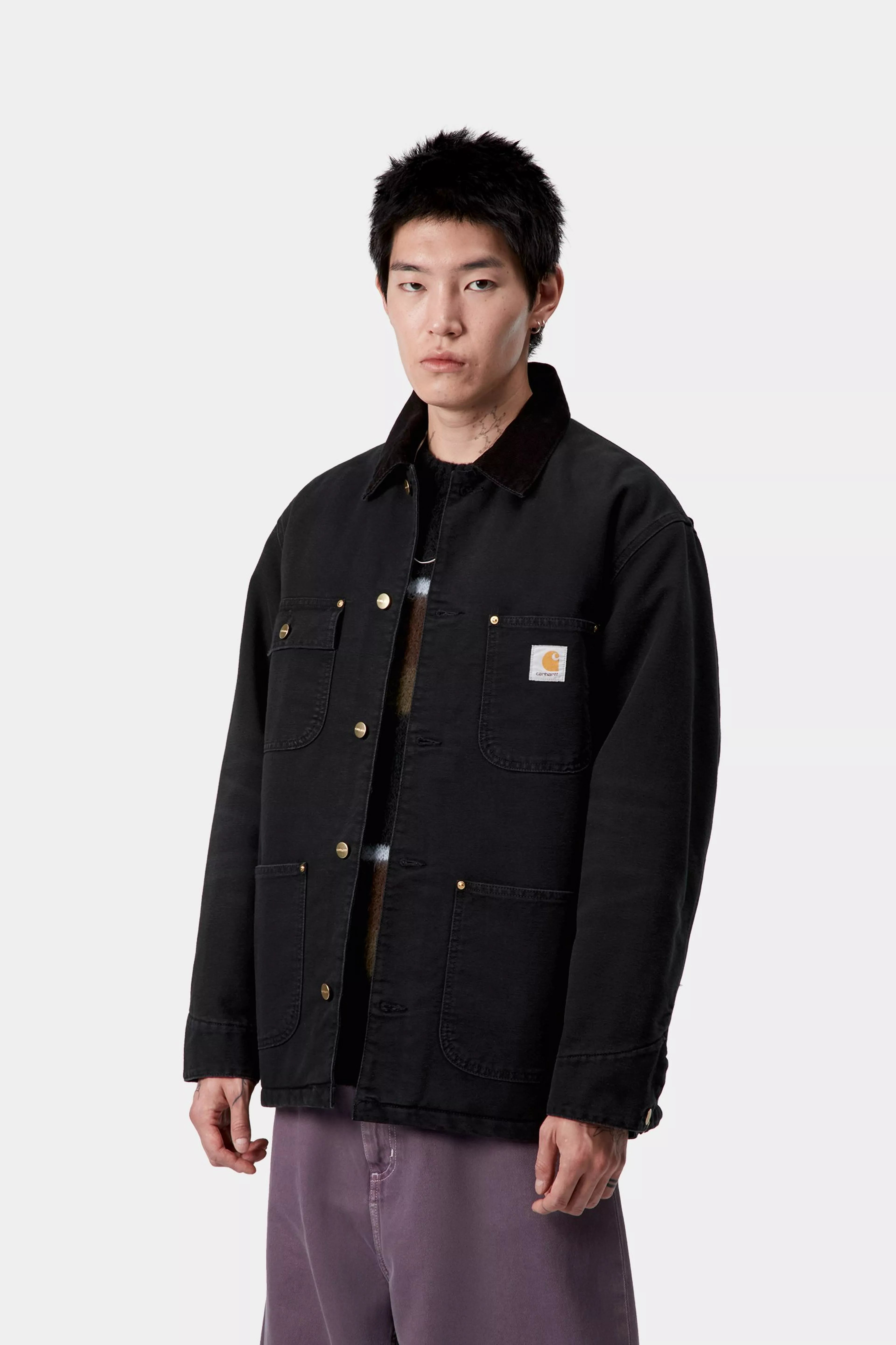 OG CHORE COAT  - Black / Black (stone canvas)