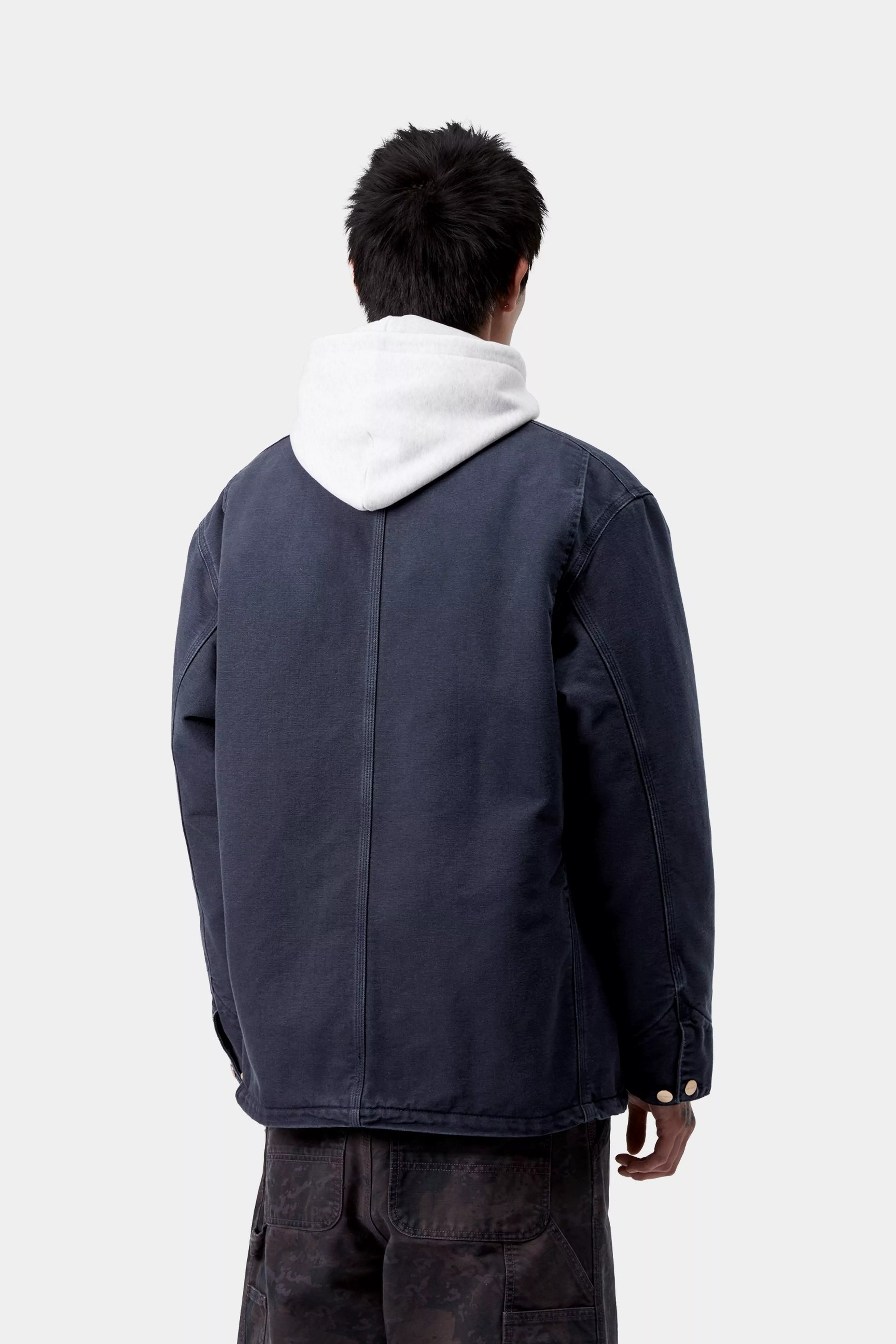 OG CHORE COAT  - Dark Navy / Black (stone canvas)