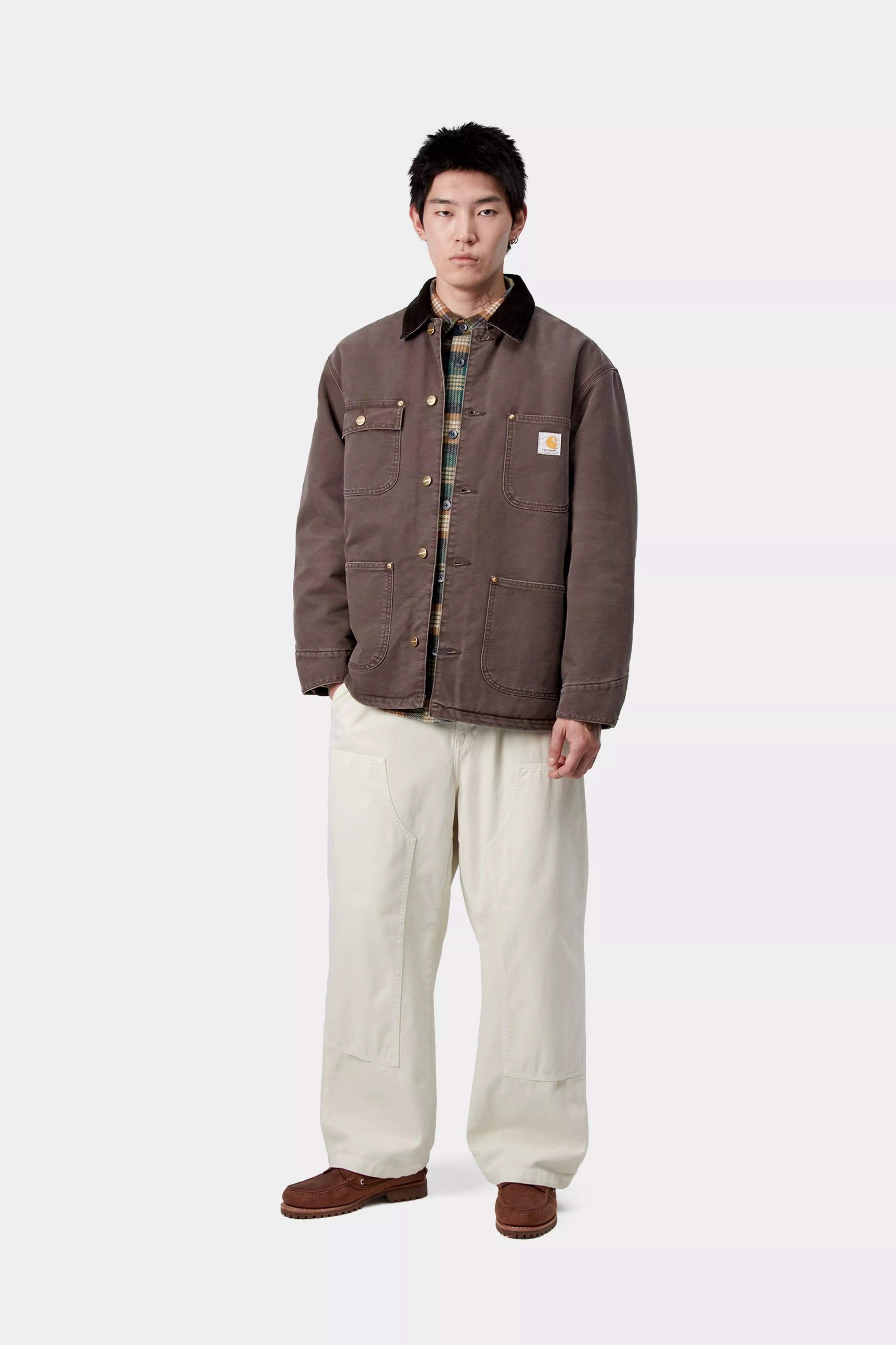 OG CHORE COAT  - Tobacco / Black (stone canvas)