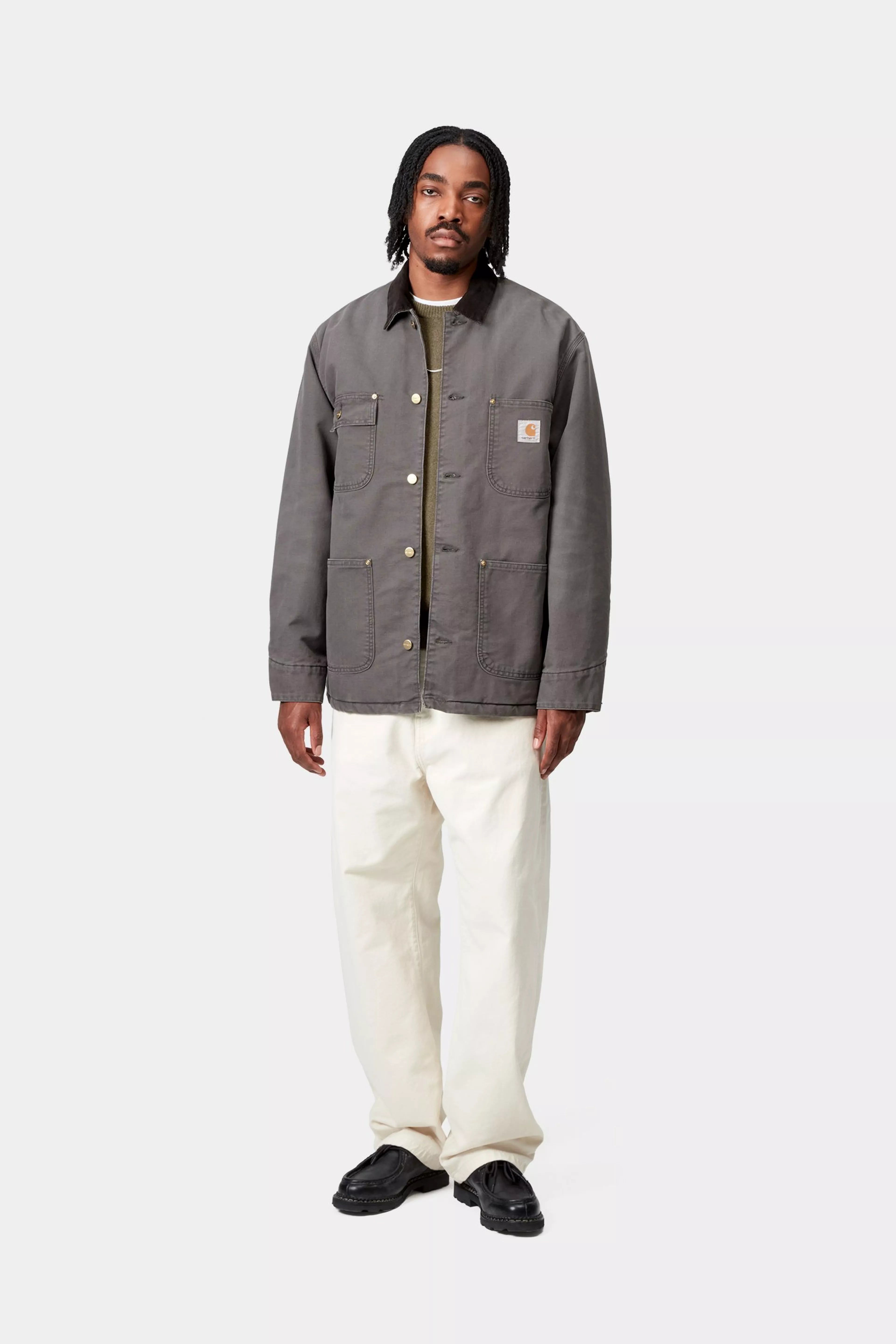 OG CHORE COAT  - Graphite / Black (stone canvas)