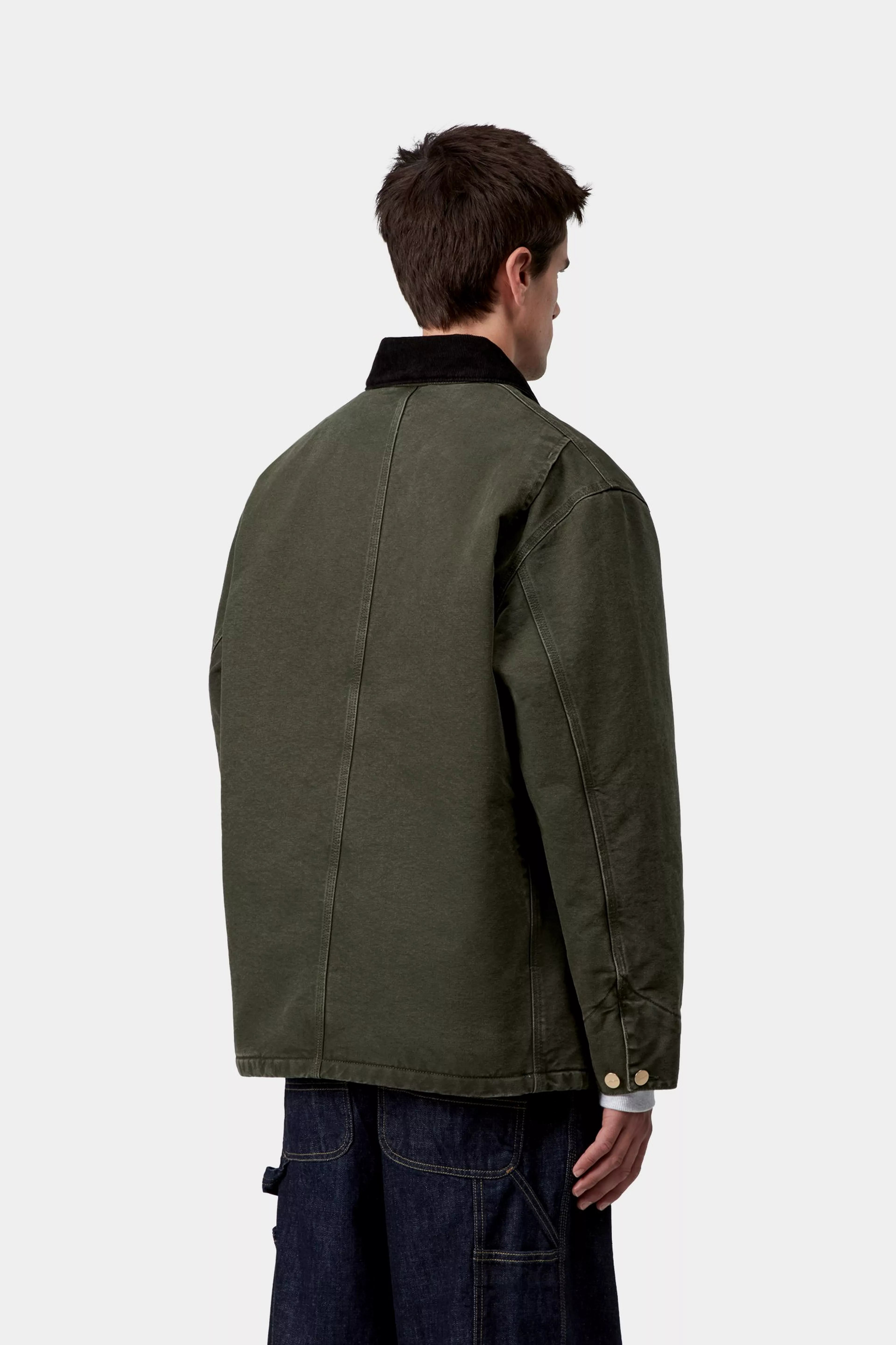 OG CHORE COAT  - Olive / Black (stone canvas)