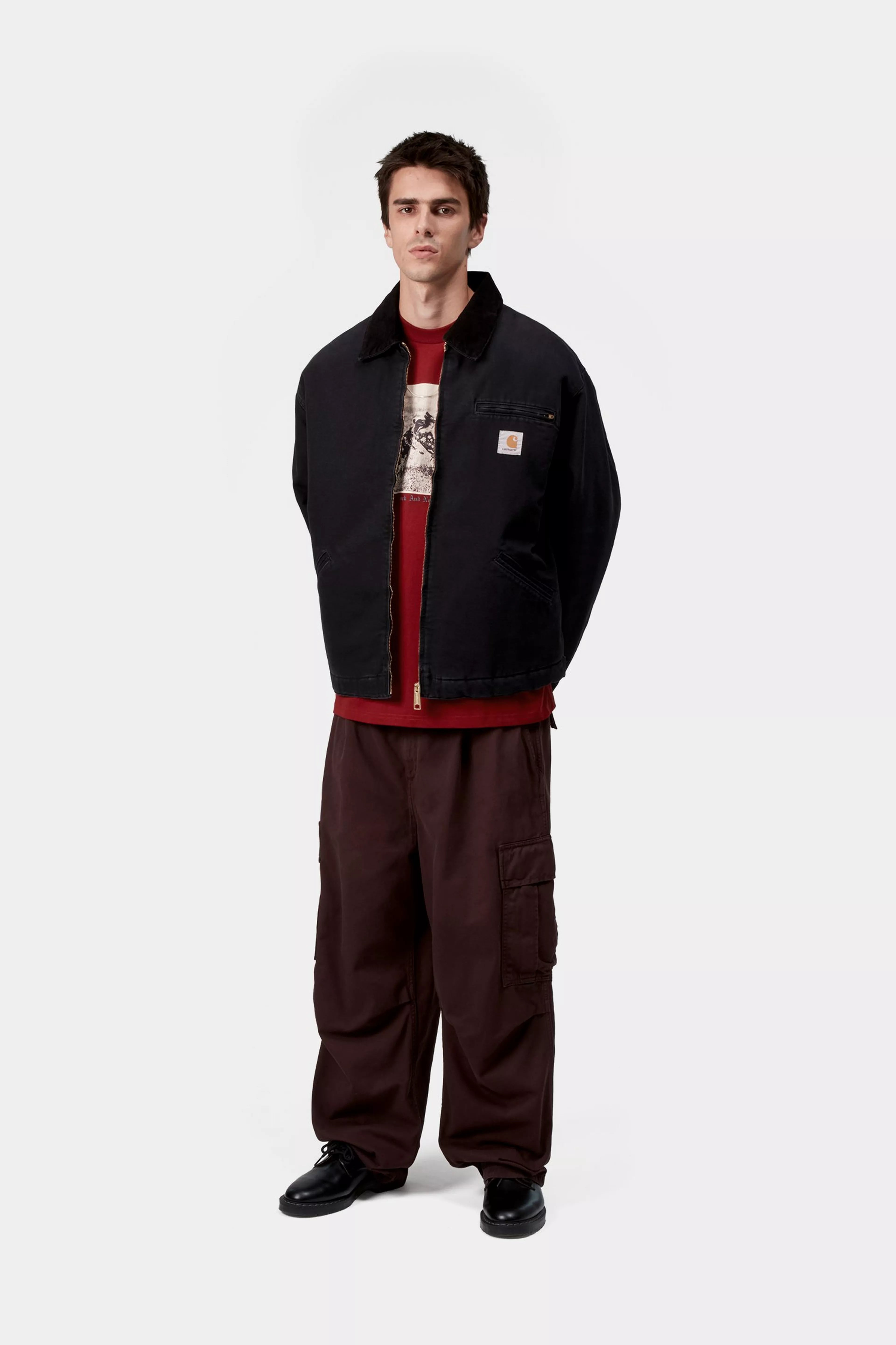 OG DETROIT JACKET  - Black / Black (stone canvas)