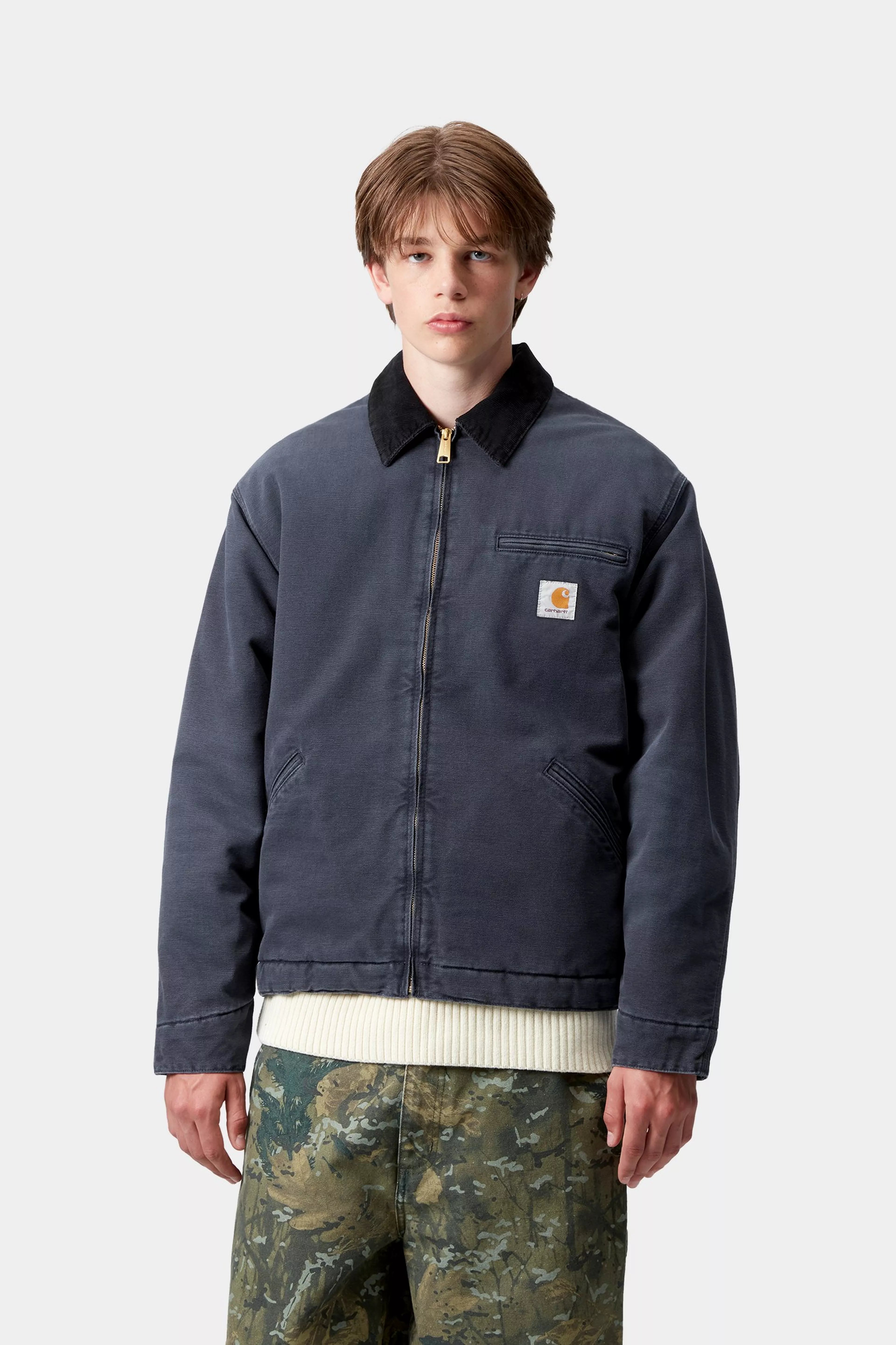 OG DETROIT JACKET  - Dark Navy / Black (stone canvas)