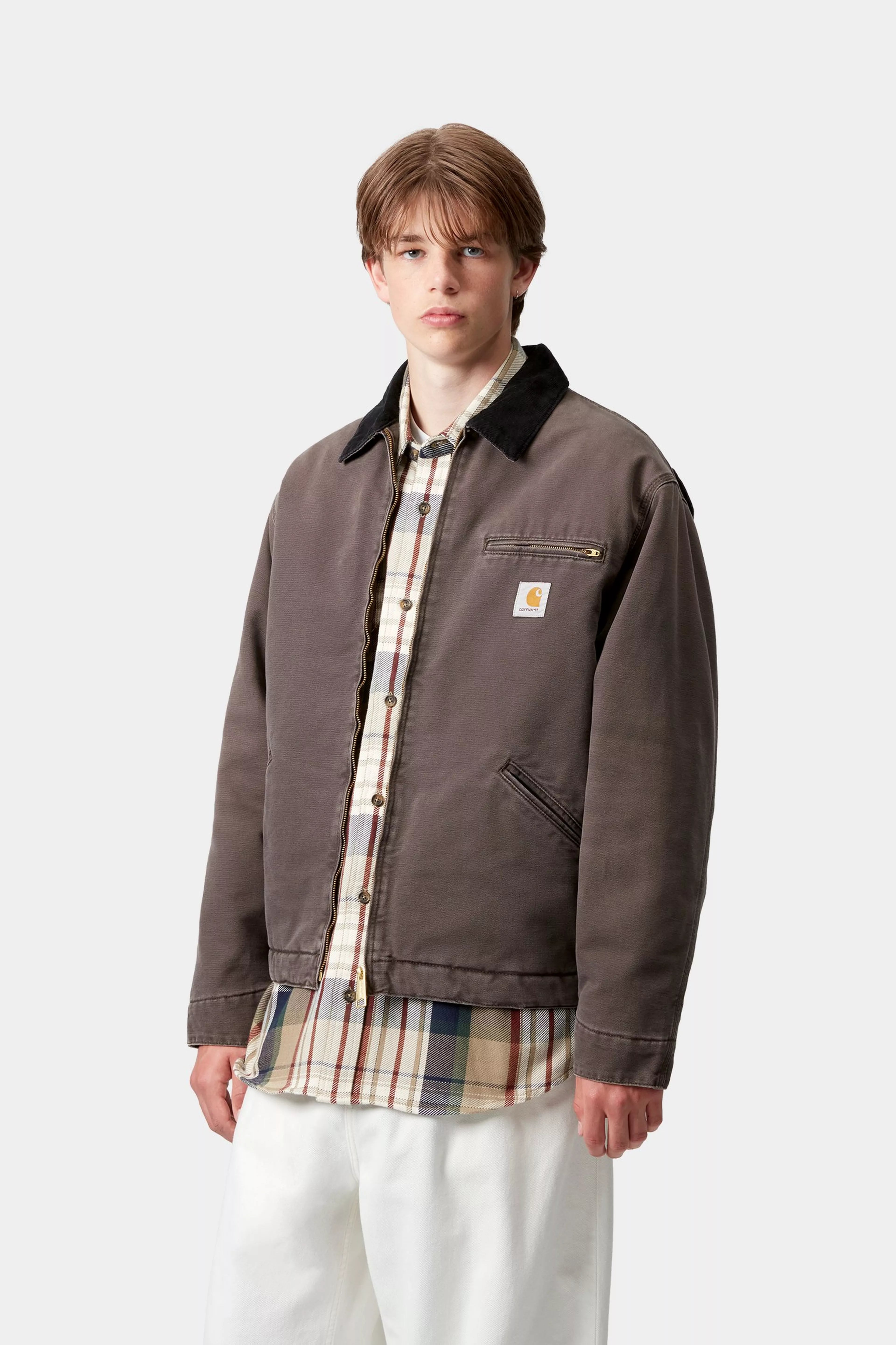 OG DETROIT JACKET  - Tobacco / Black (stone canvas)