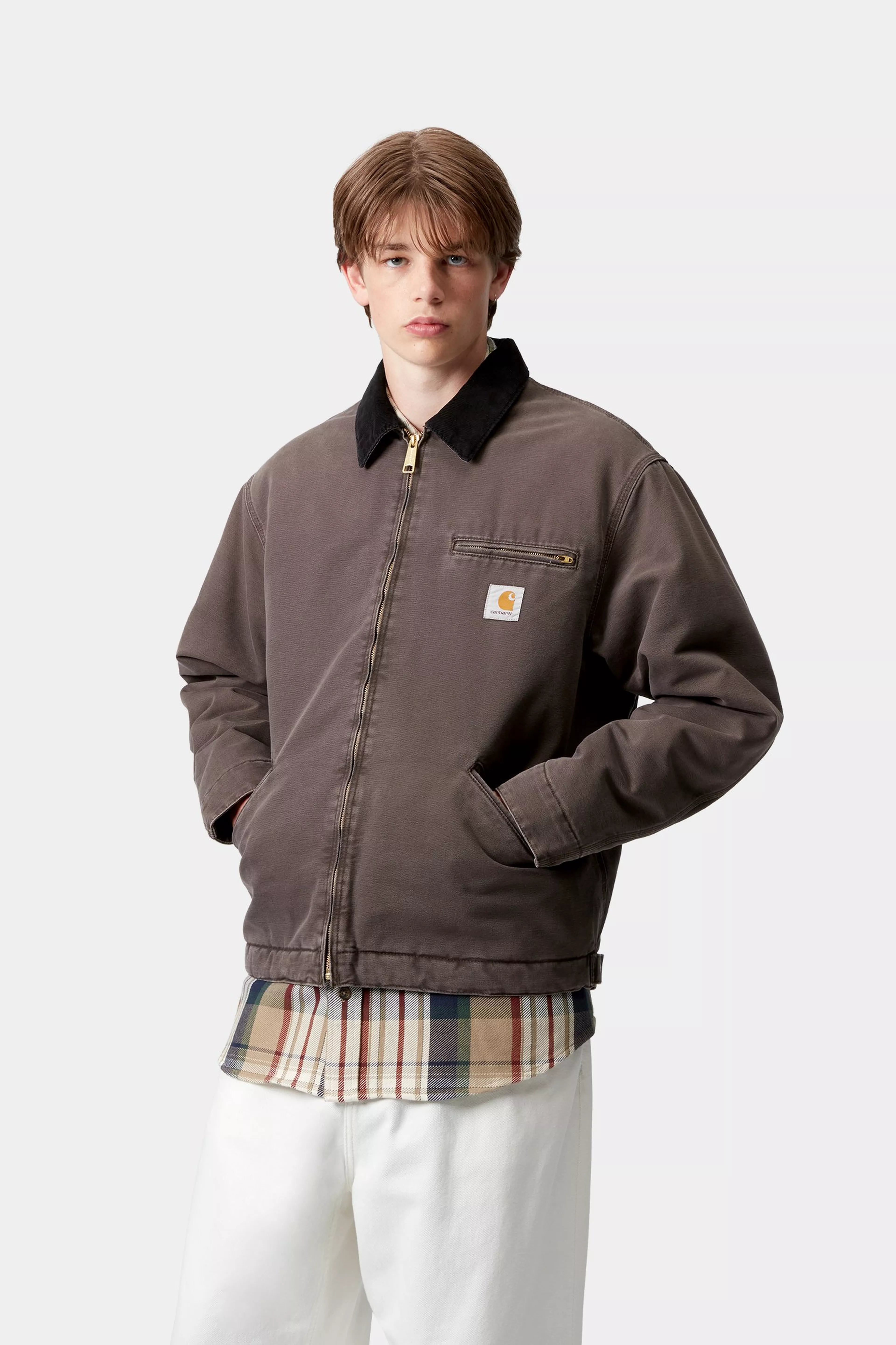 OG DETROIT JACKET  - Tobacco / Black (stone canvas)