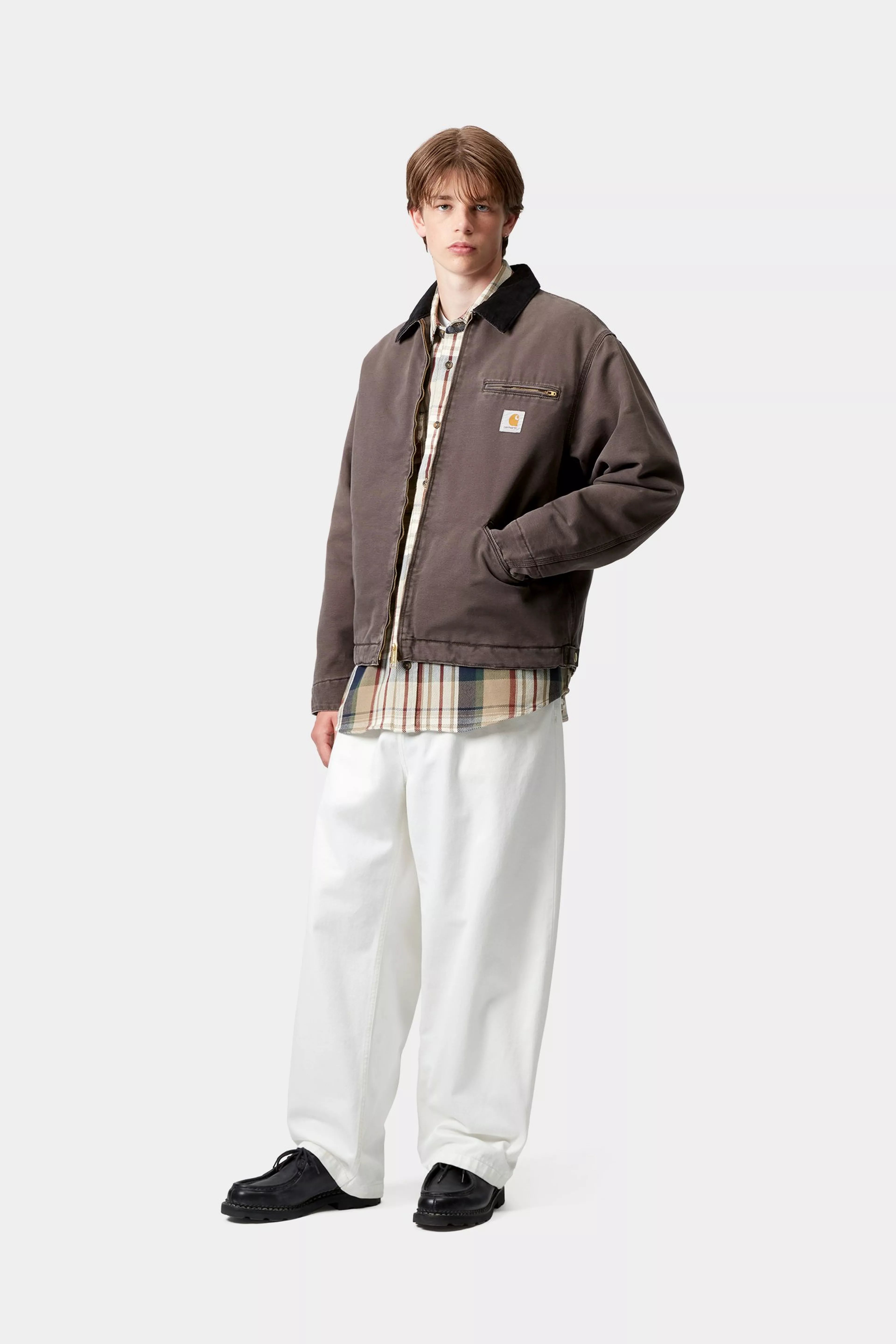 OG DETROIT JACKET  - Tobacco / Black (stone canvas)