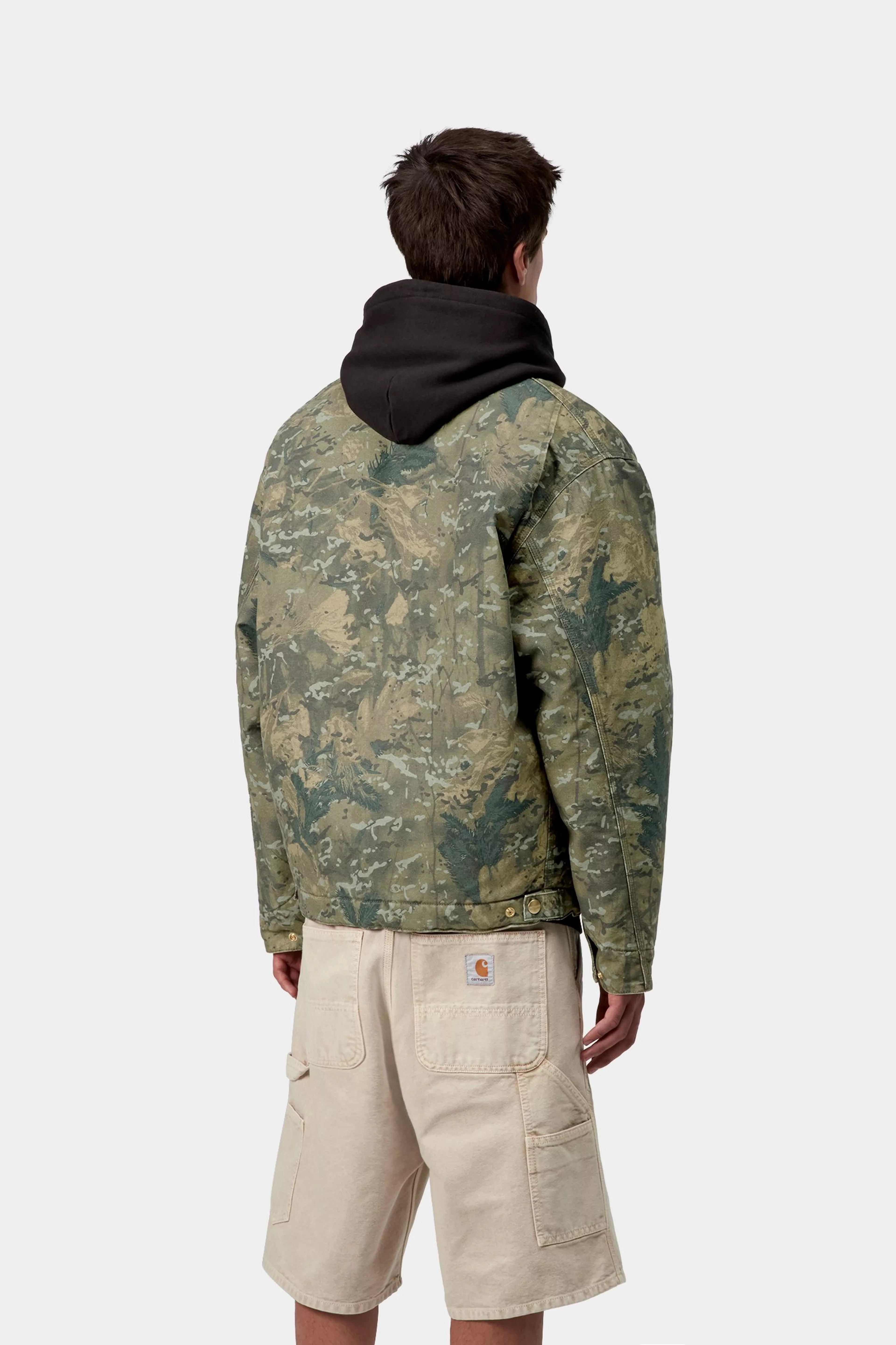 OG DETROIT JACKET  - Camo Combi, Green / Black (stone washed)