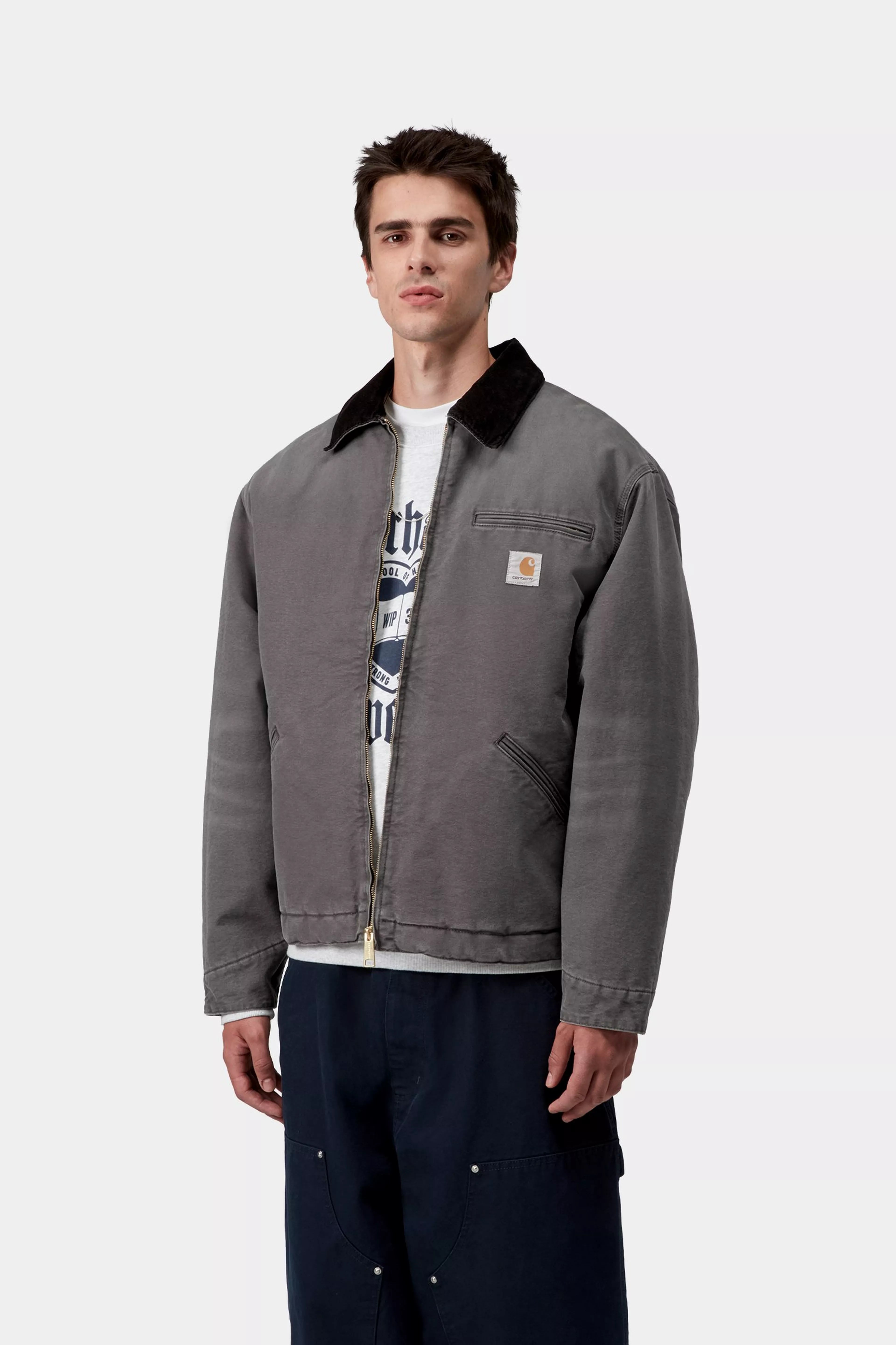 OG DETROIT JACKET  - Graphite / Black (stone canvas)