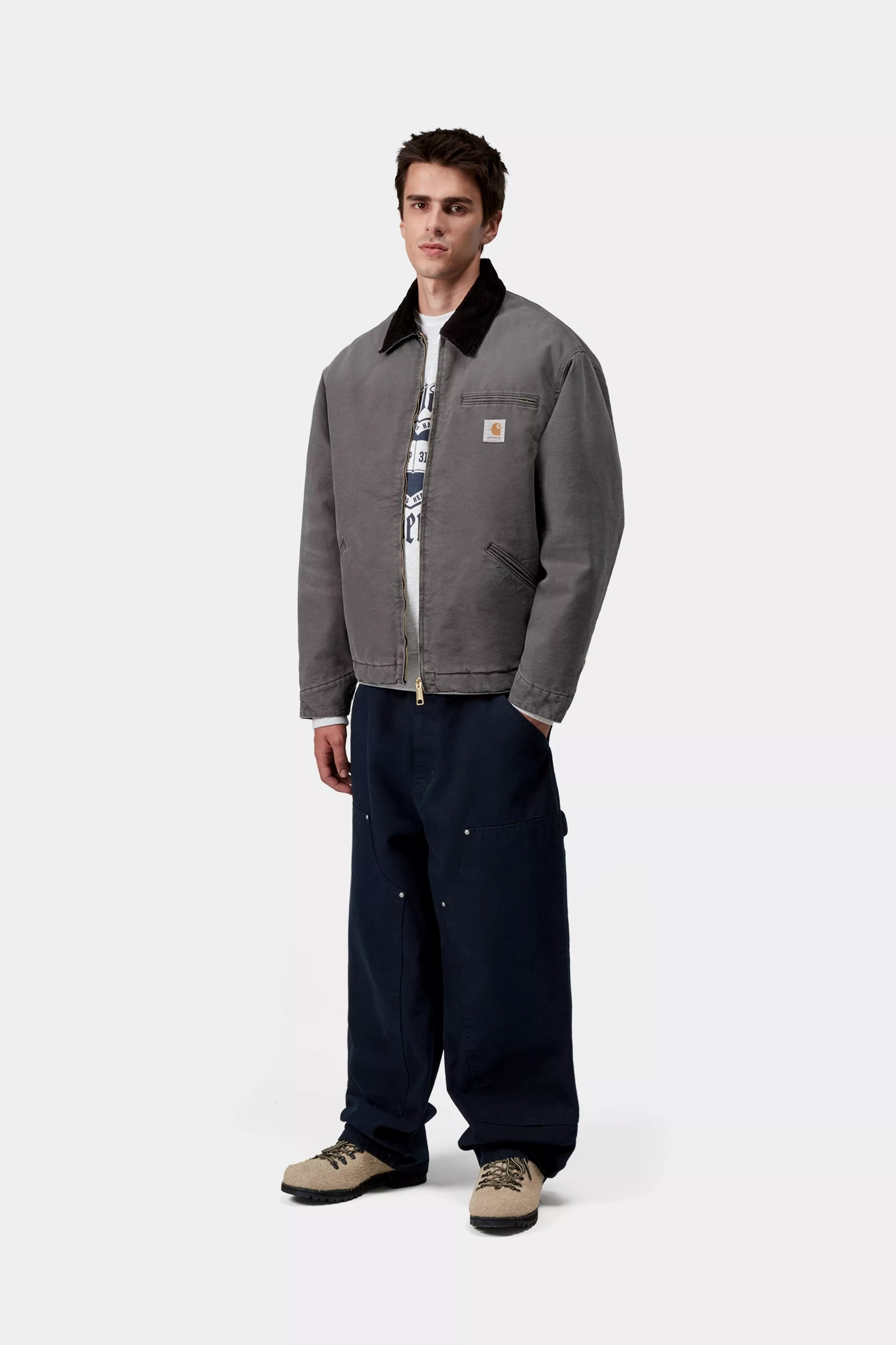 OG DETROIT JACKET  - Graphite / Black (stone canvas)