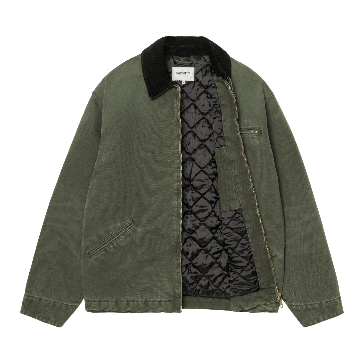 OG DETROIT JACKET  - Olive / Black (stone canvas)