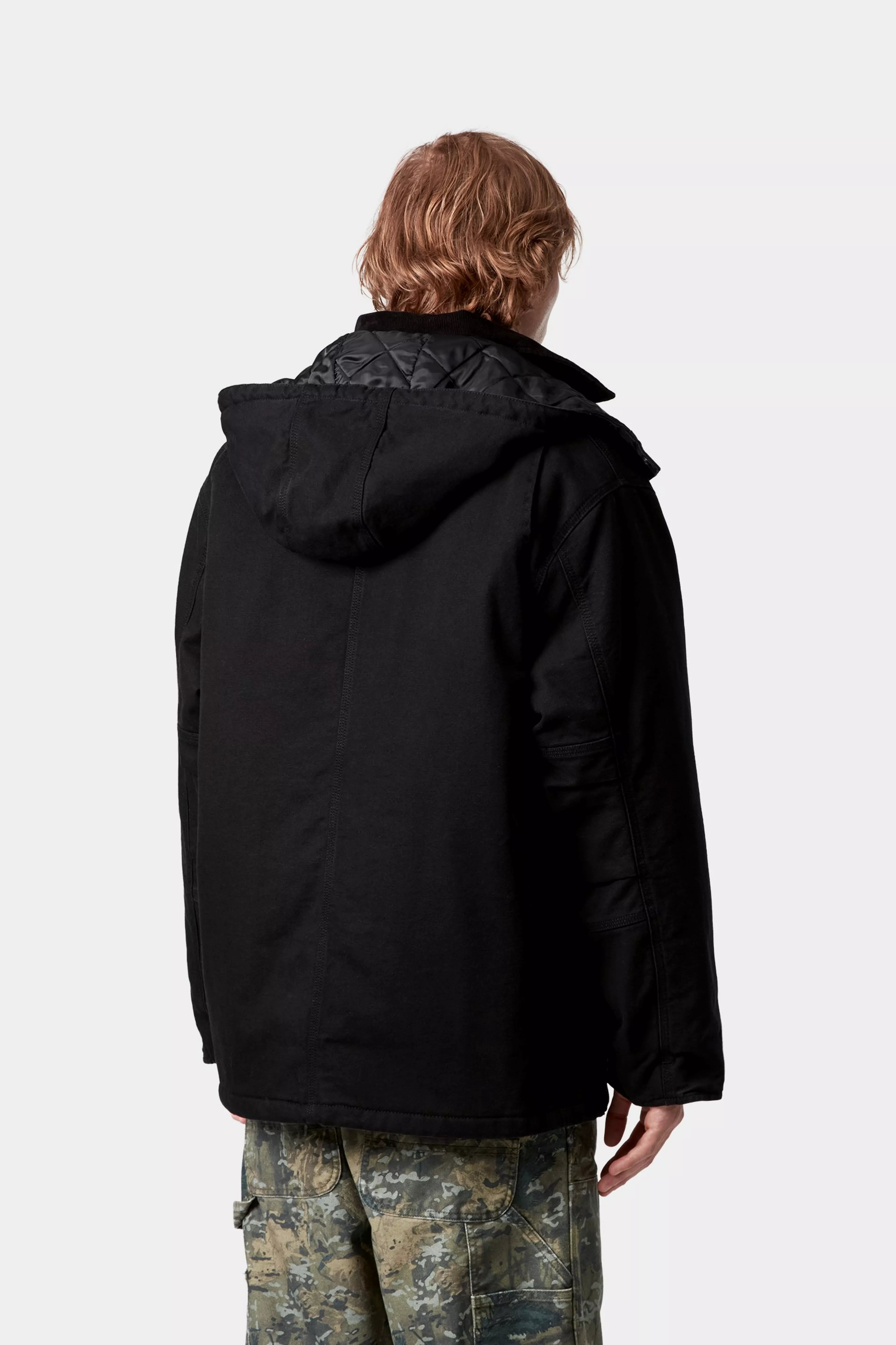 AMBEL COAT - Black / Black (stone washed)