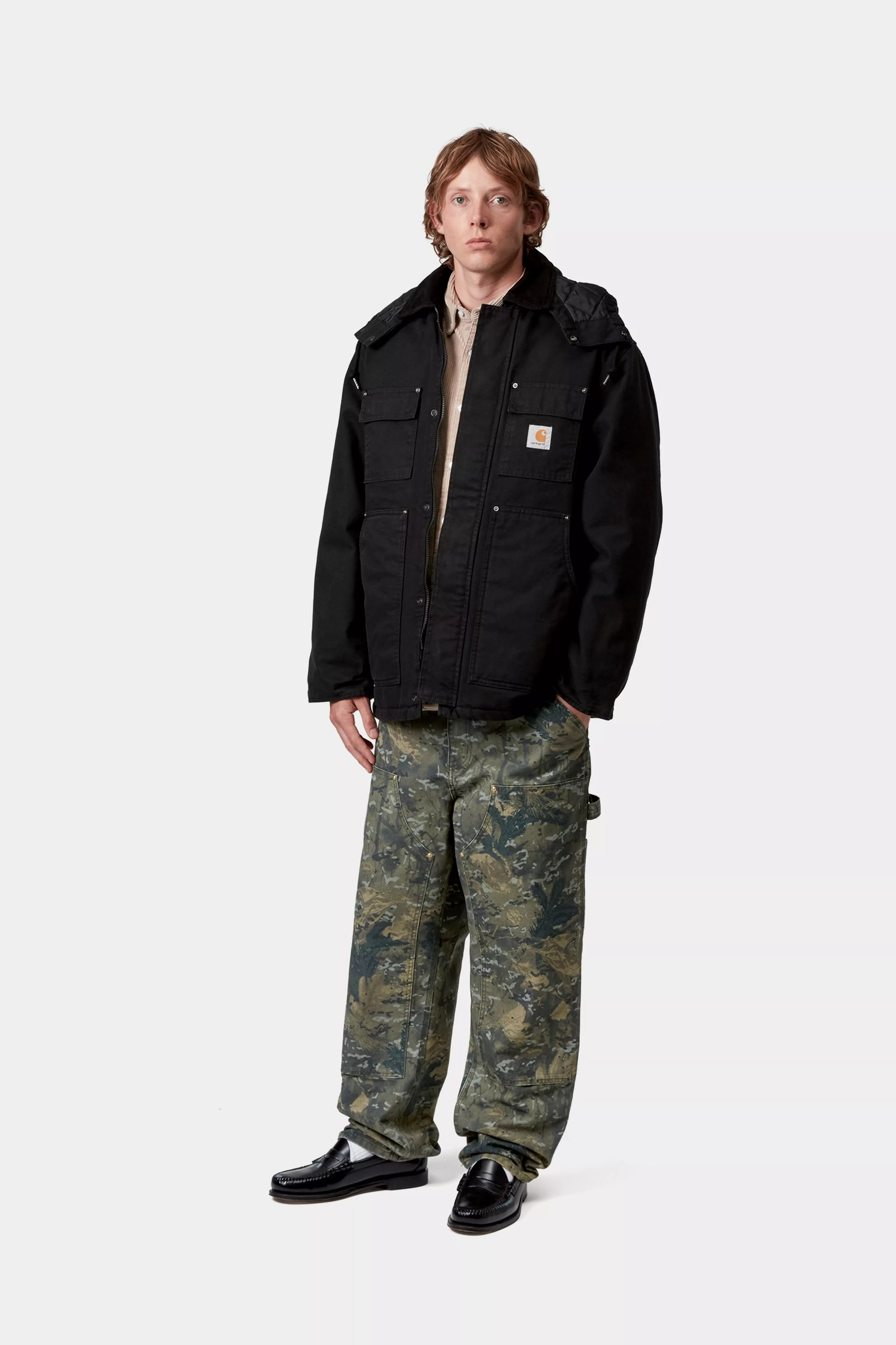 AMBEL COAT - Black / Black (stone washed)