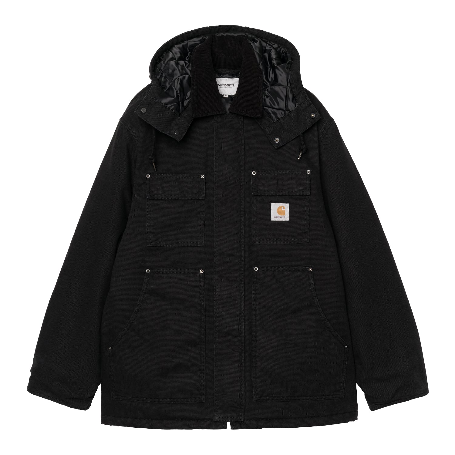 AMBEL COAT - Black / Black (stone washed)