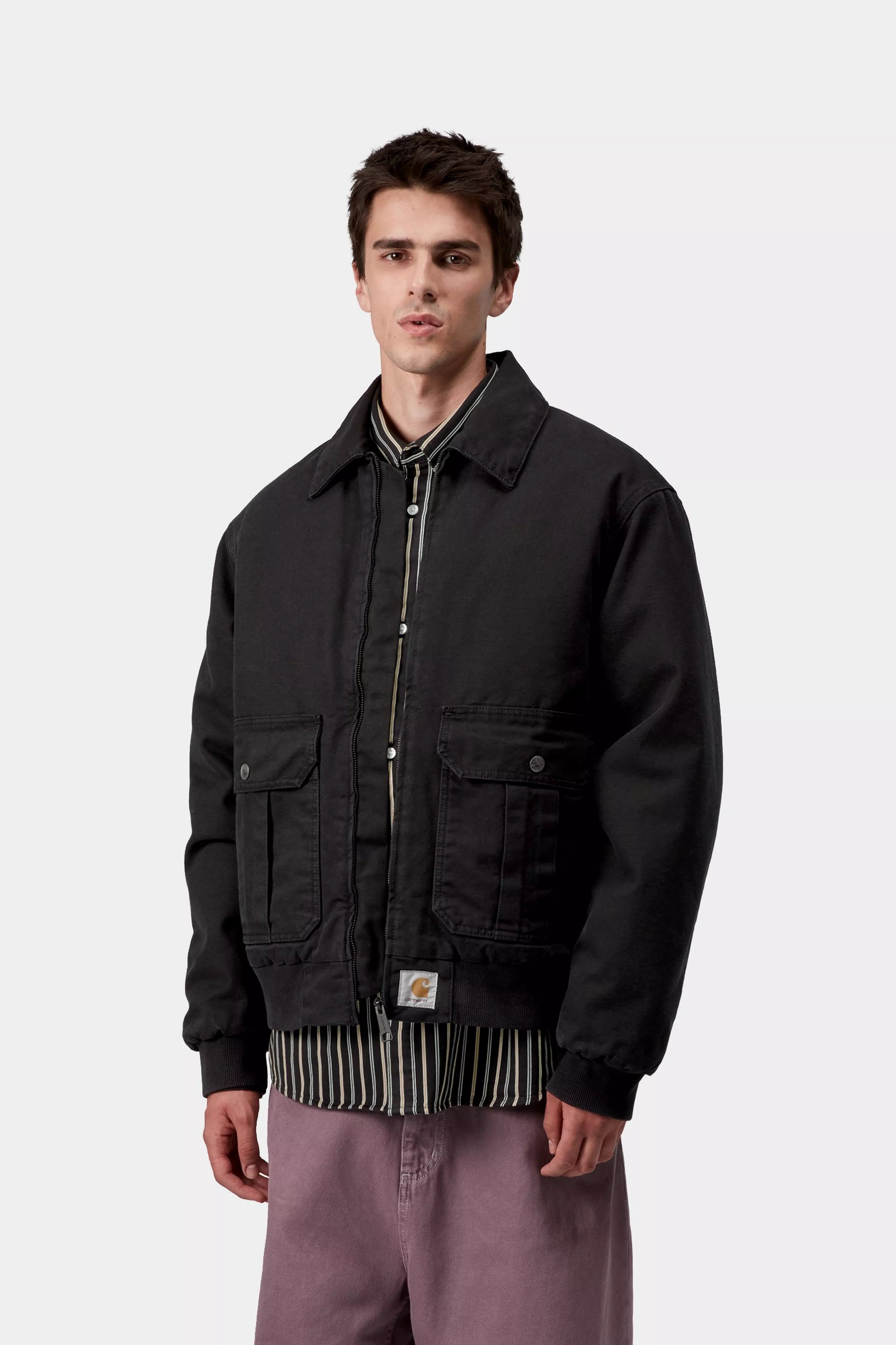 STANTON JACKET  - Black (stone washed)