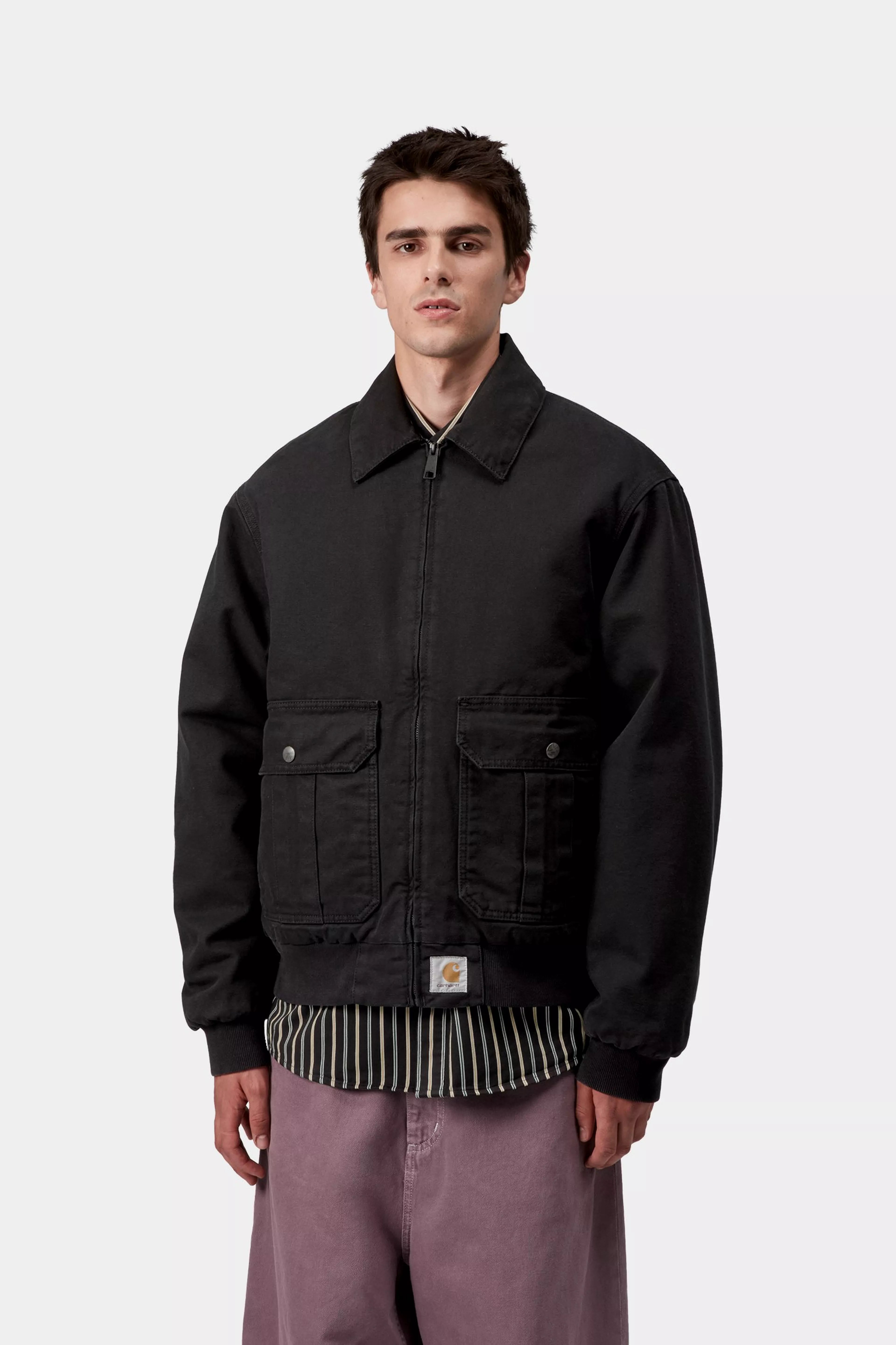STANTON JACKET  - Black (stone washed)