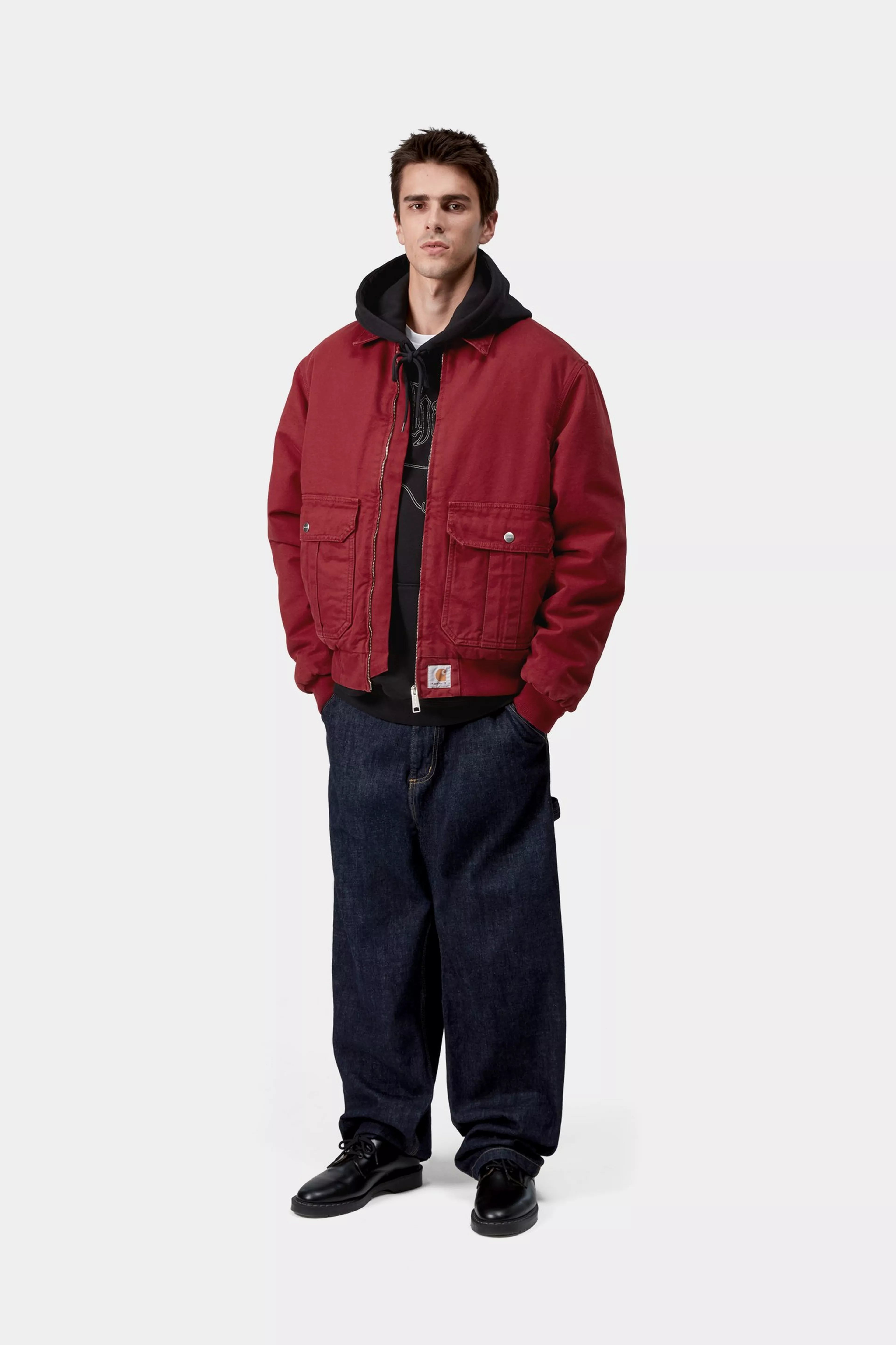 STANTON JACKET  - Scarlet (stone washed)