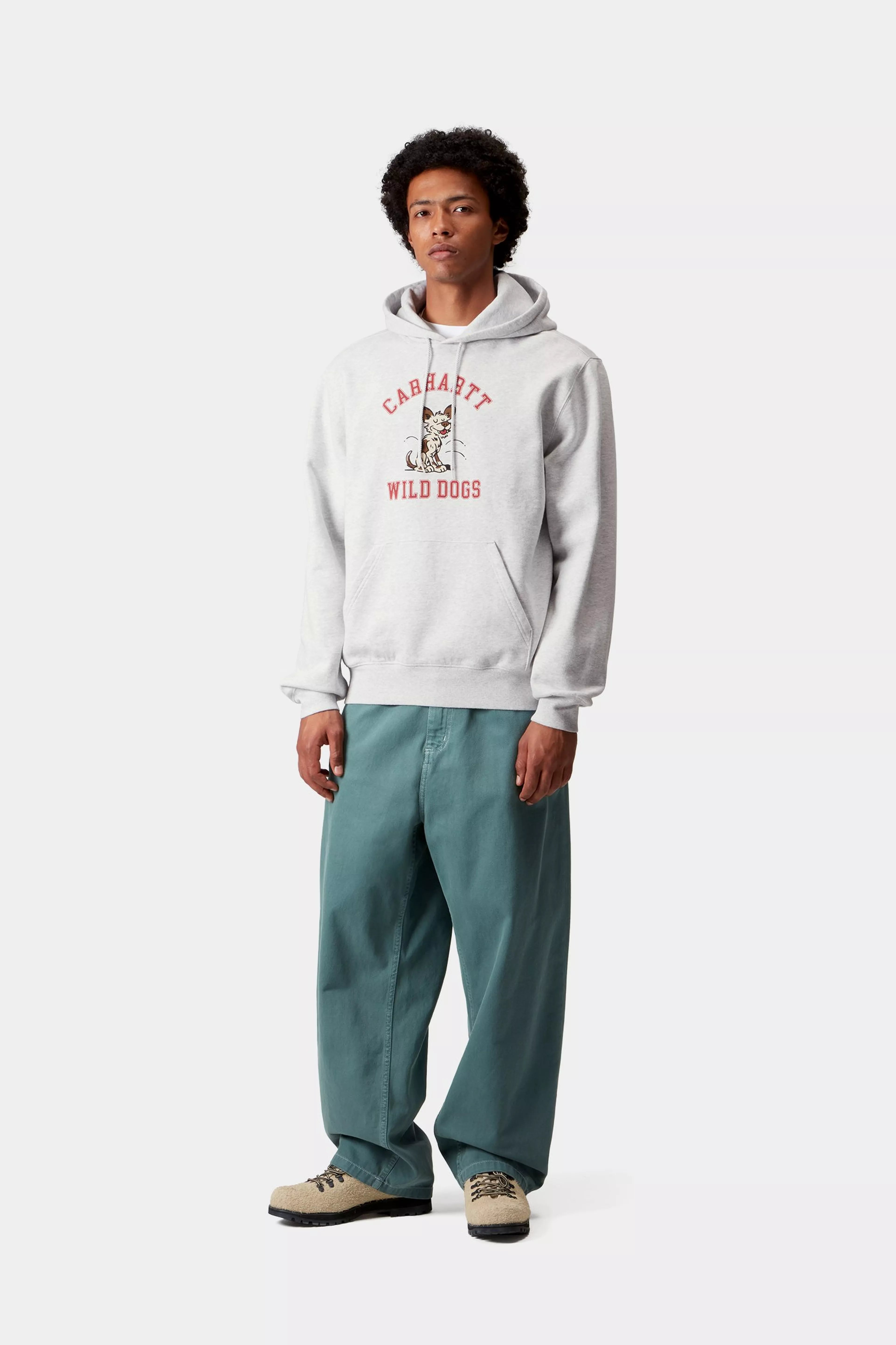 HOODED WILD DOG SWEAT - Ash Heather