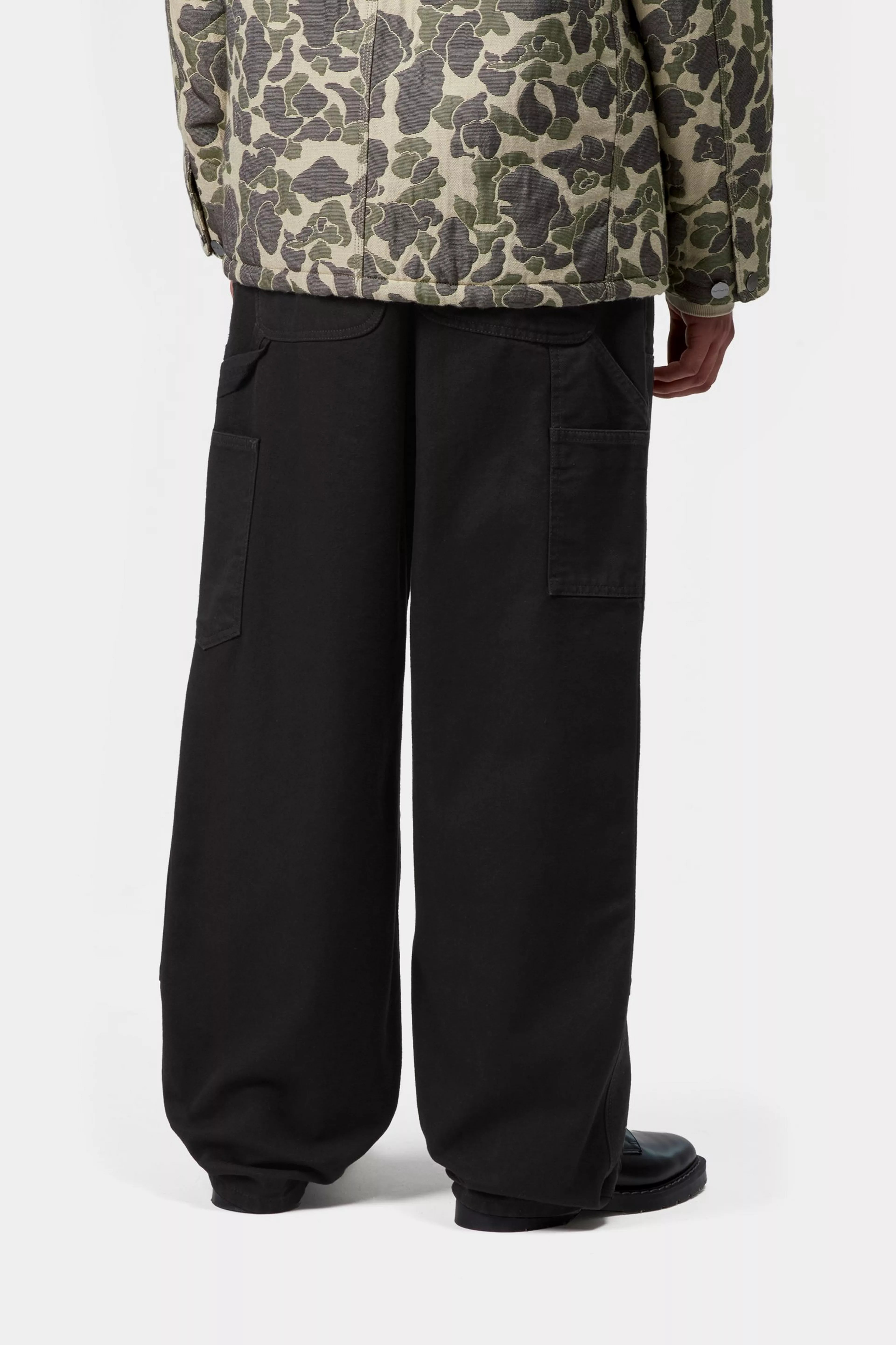 OG DOUBLE KNEE PANT - Black (stone washed)