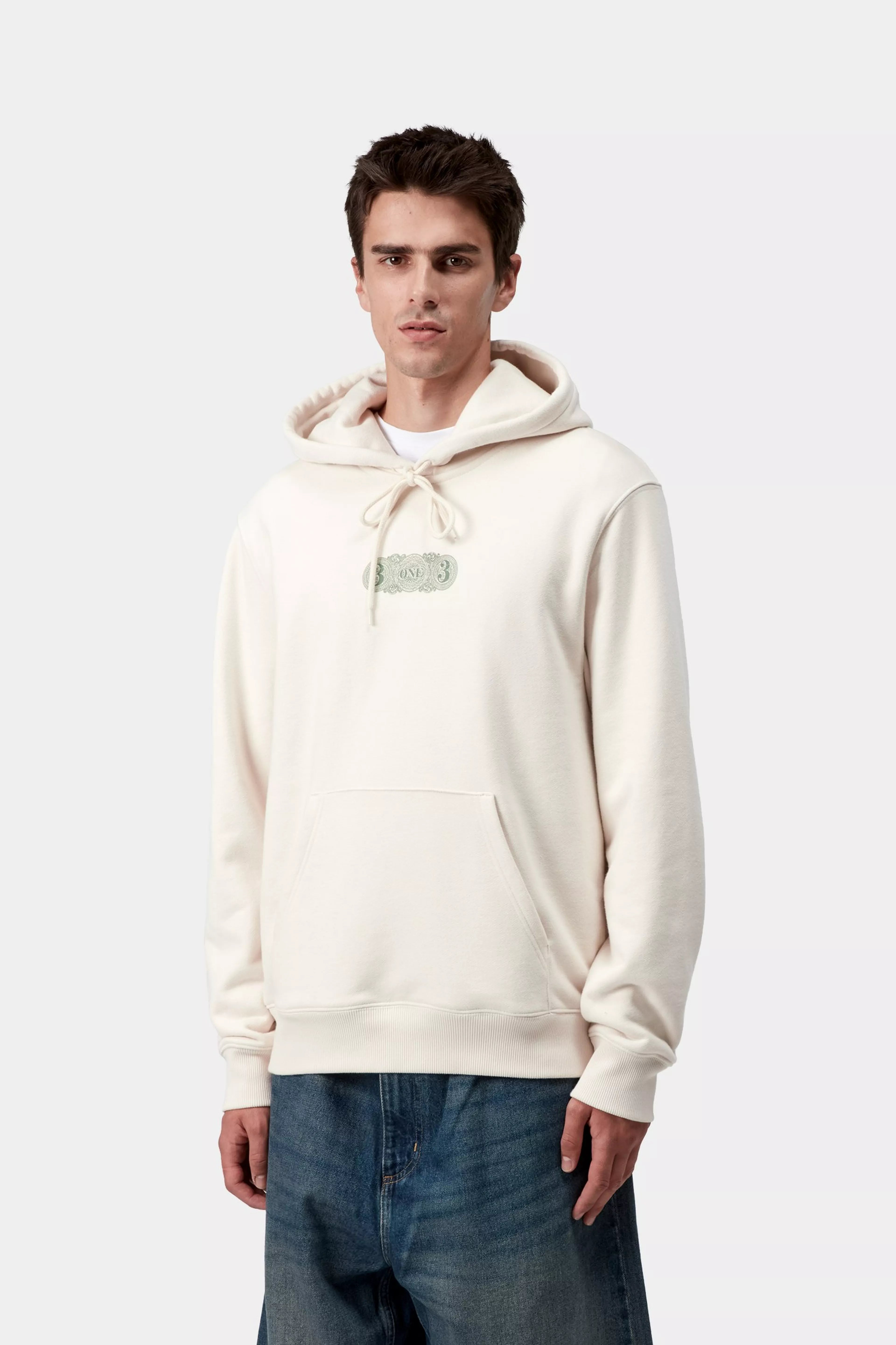 HOODED 3 ONE 3 SWEAT - Salt