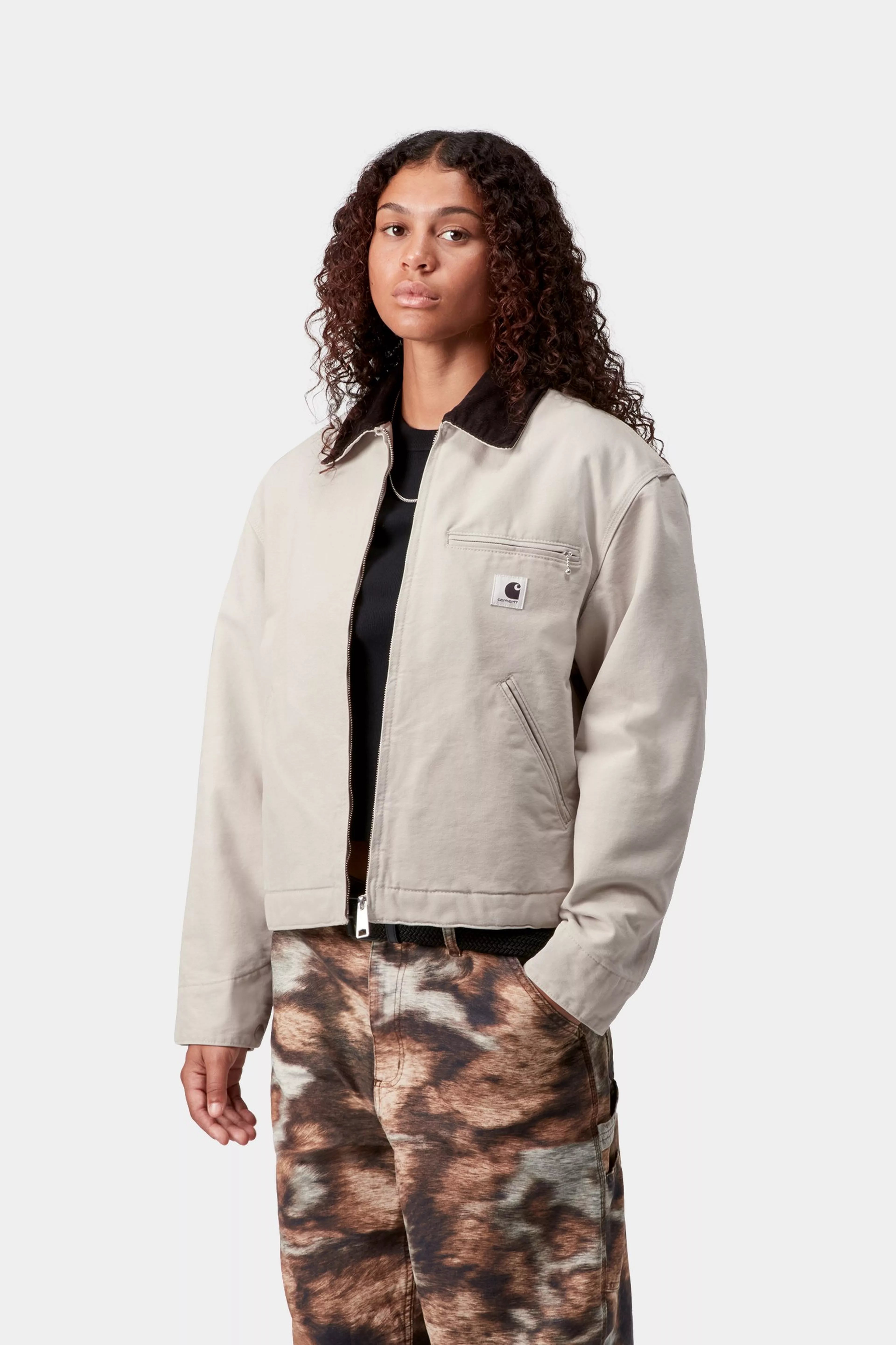 W' OG DETROIT JACKET  - Fleur De Sel / Black (stone canvas)