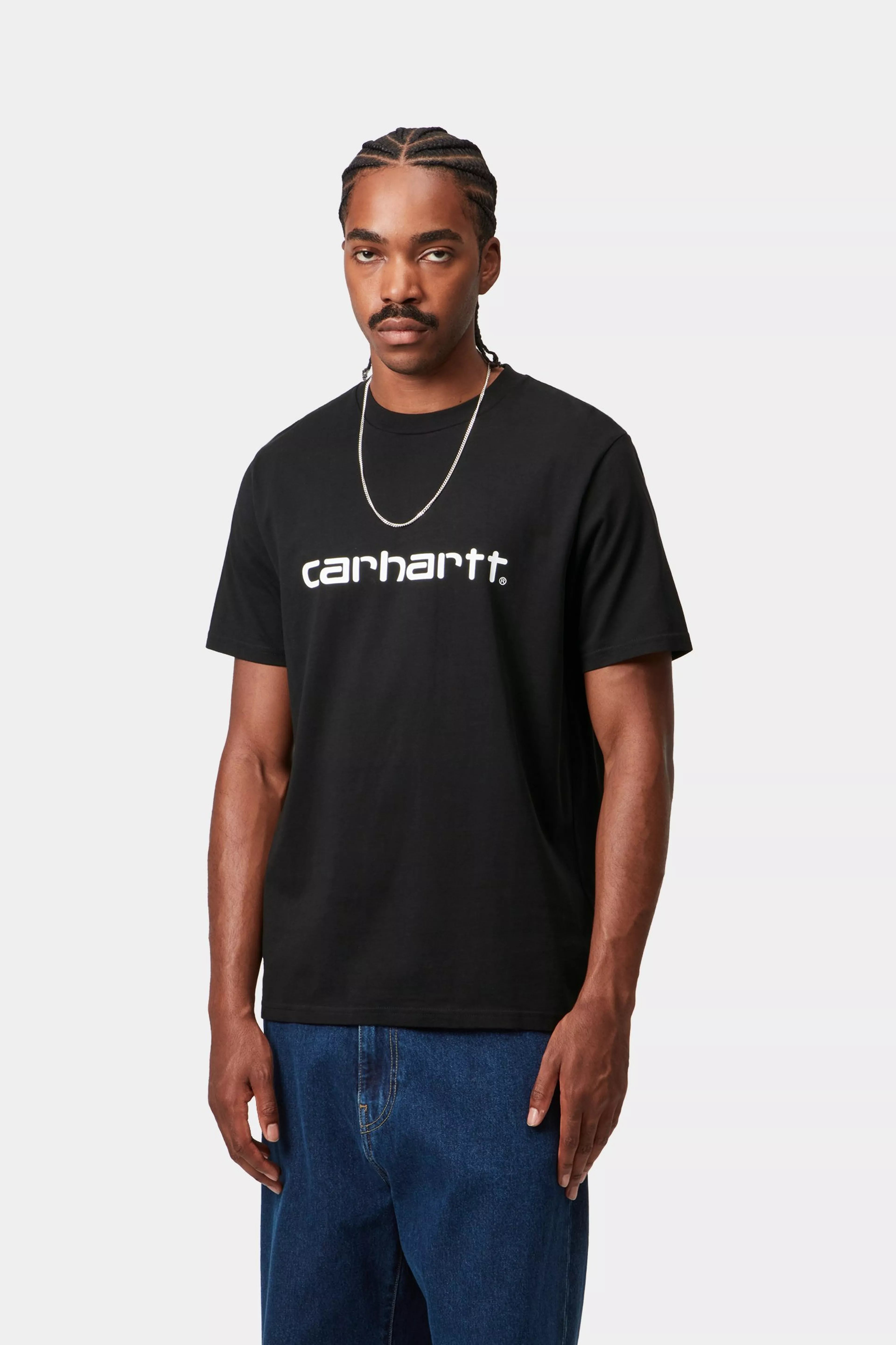 S/S Script T-Shirt - Black / White