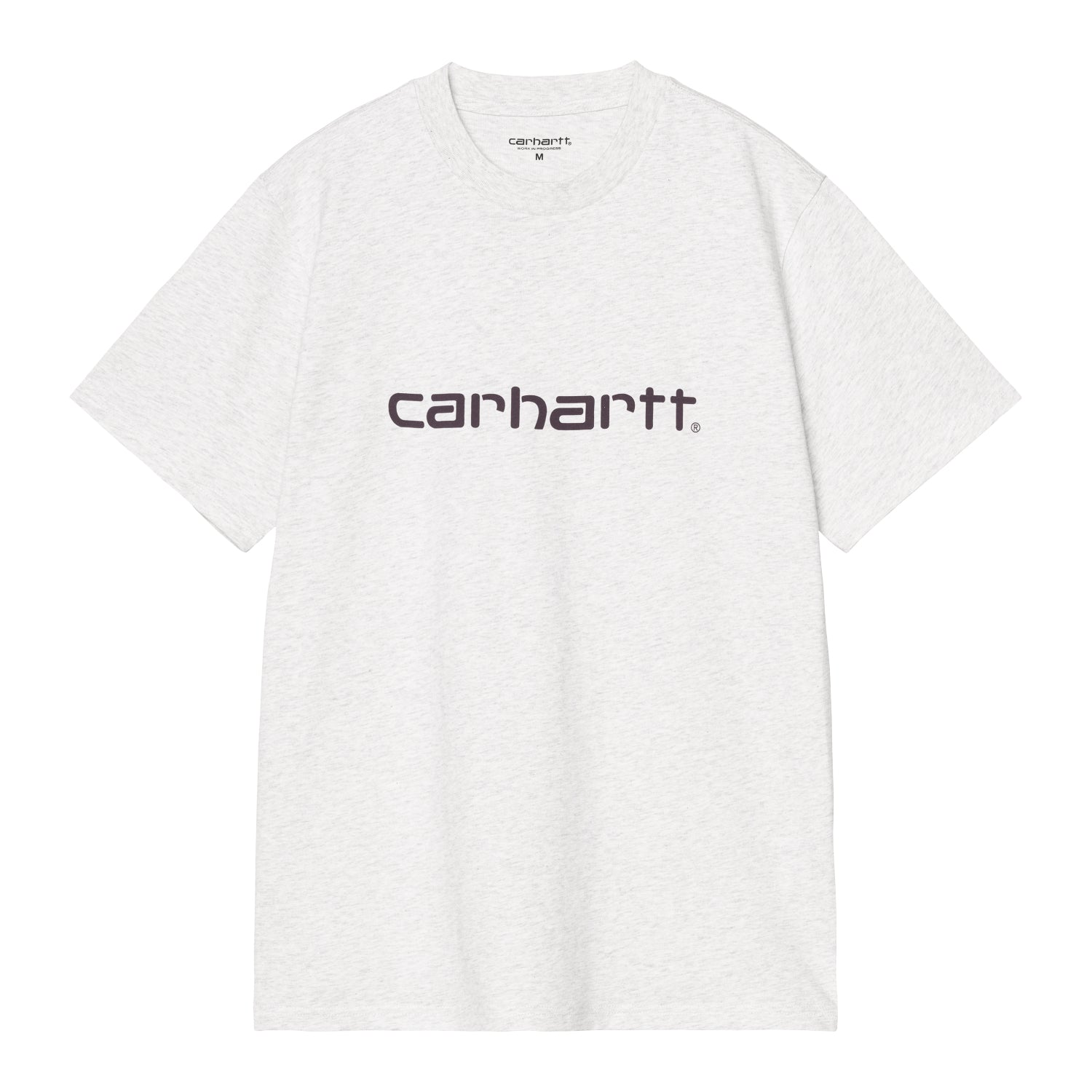 S/S Script T-Shirt - Ash Heather / Cozy Purple