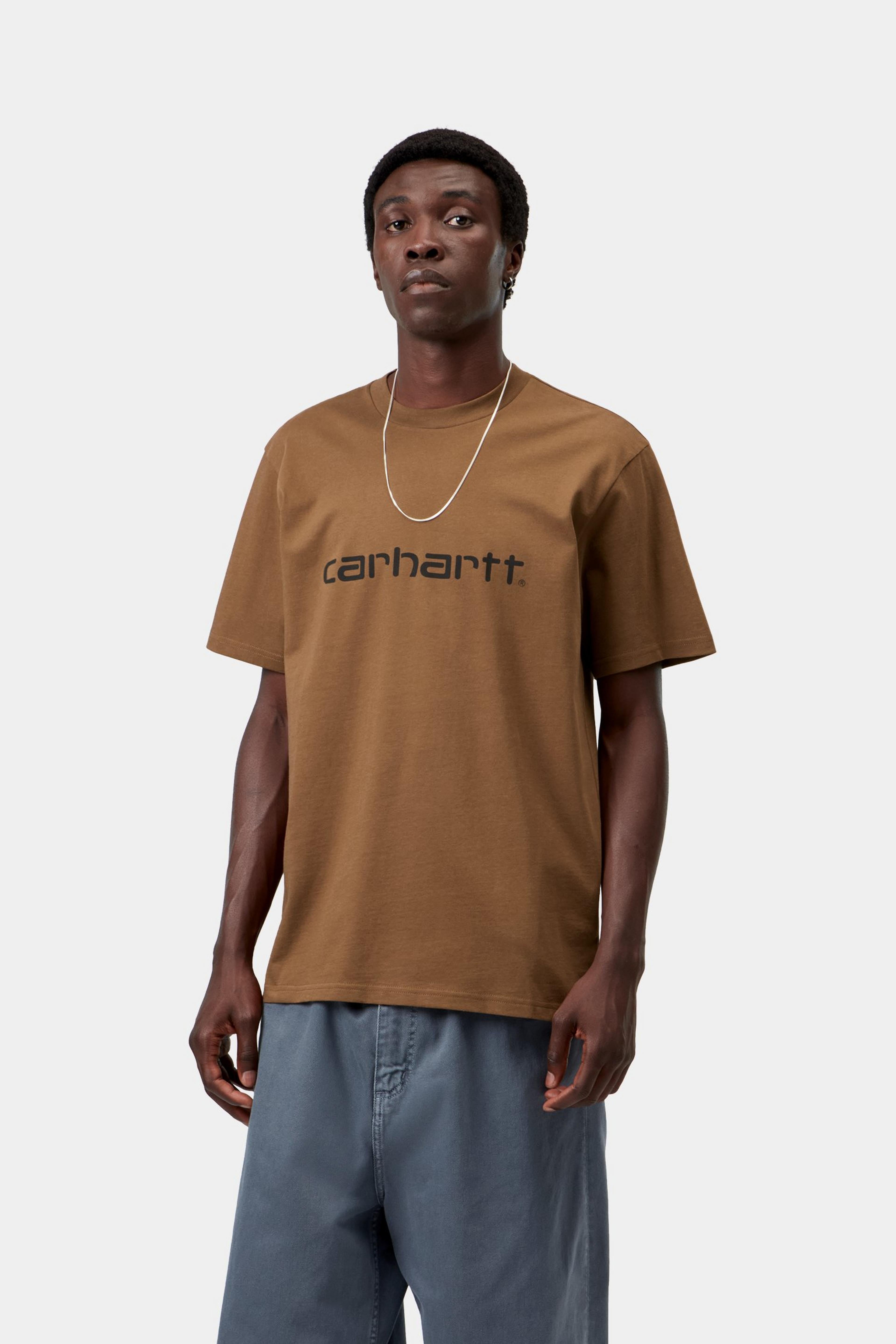 S/S Script T-Shirt - WIP H Brown / Black