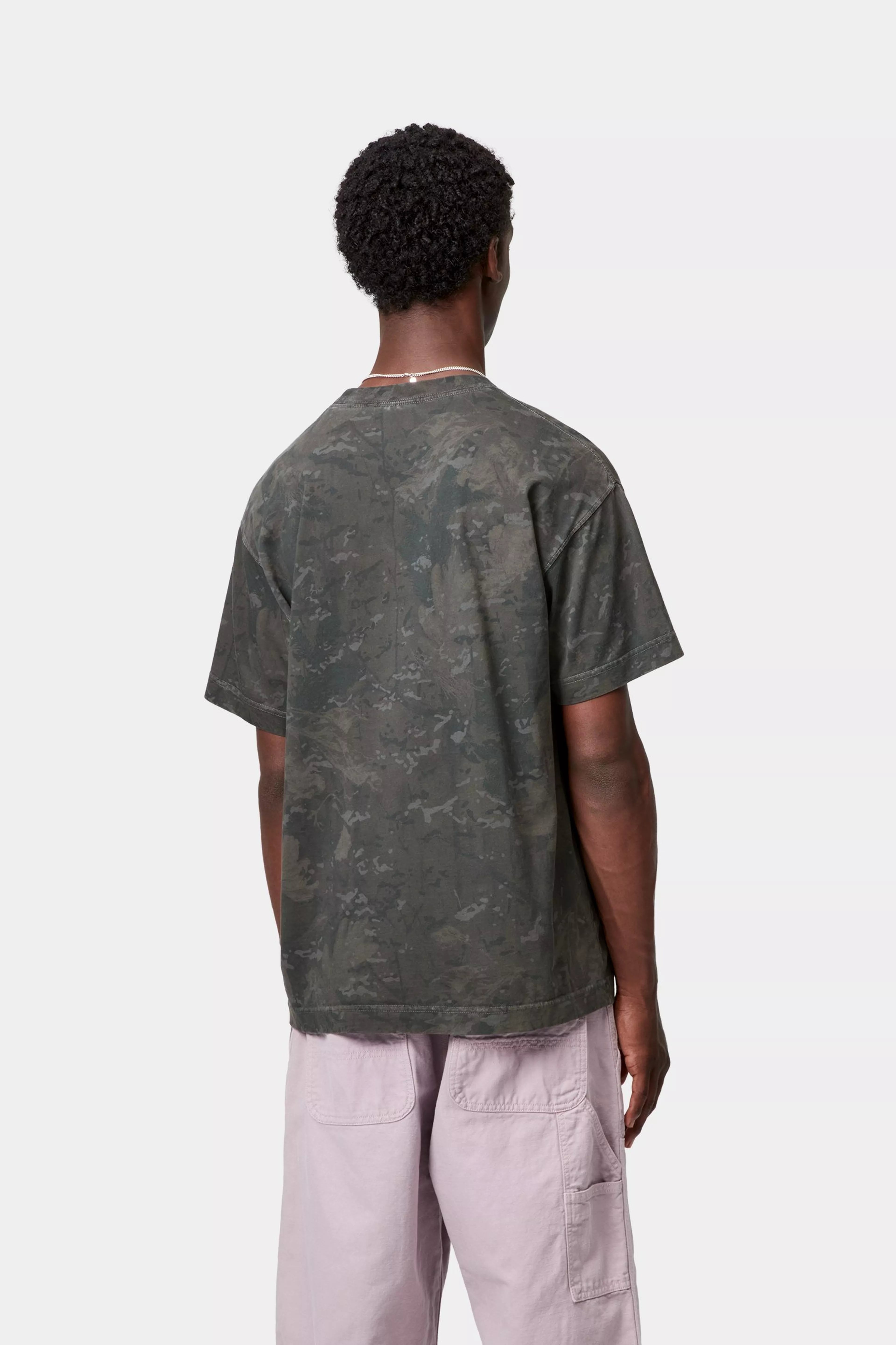 S/S CAMO COMBI T-SHIRT - Camo Combi, Green / Graphite (garment dyed)