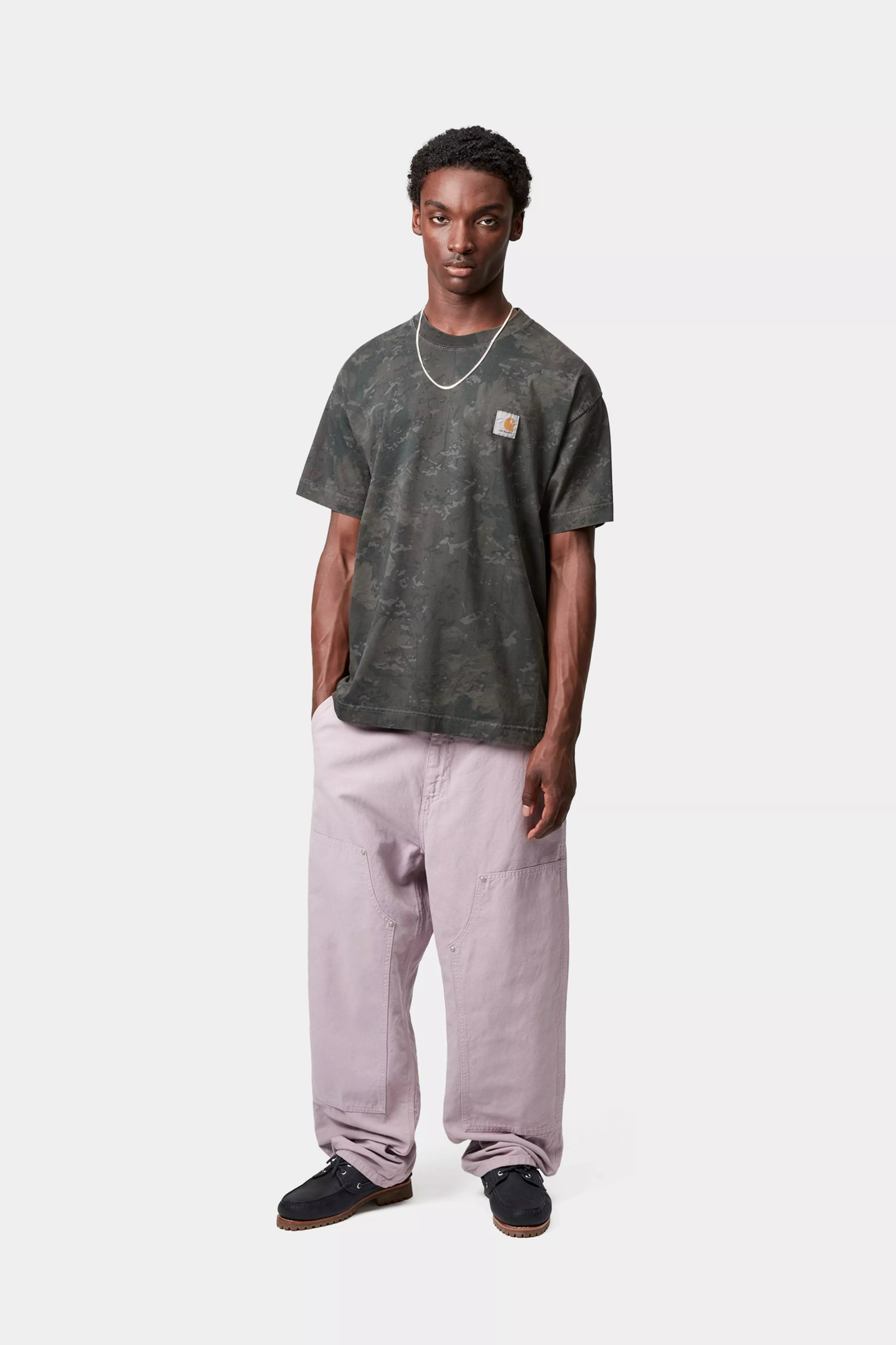 S/S CAMO COMBI T-SHIRT - Camo Combi, Green / Graphite (garment dyed)