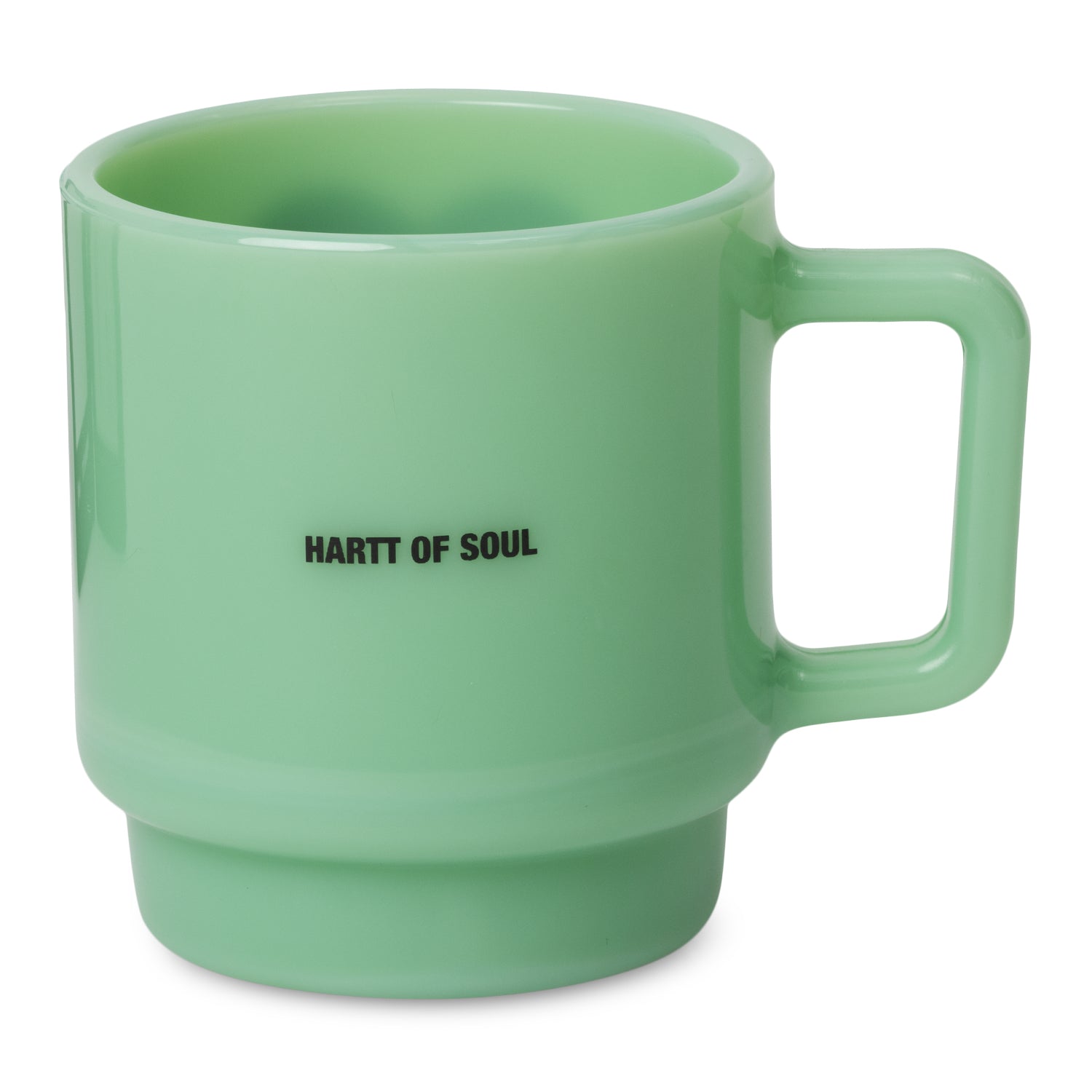 HEART GLASS MUG - Jade
