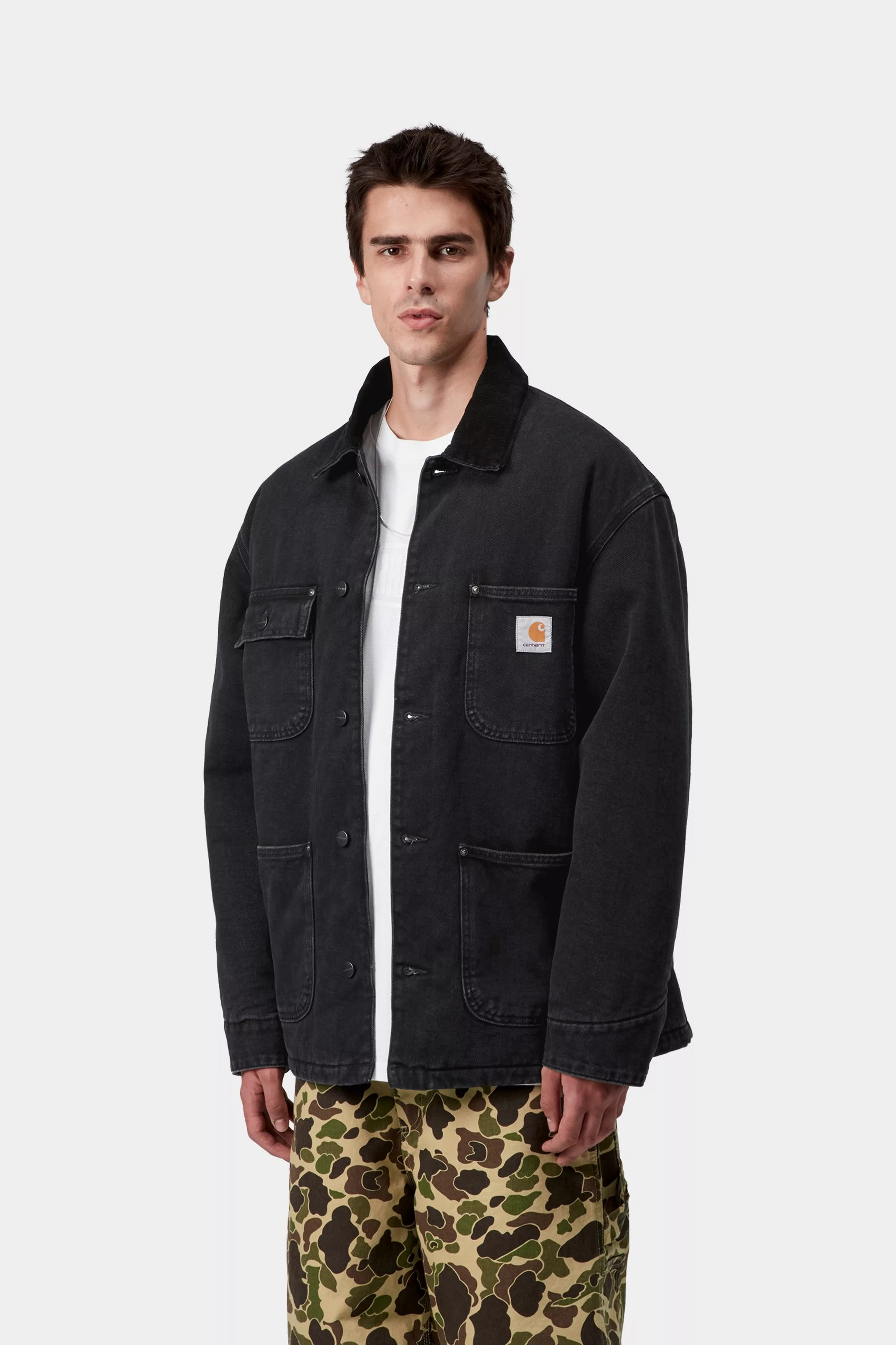 OG CHORE COAT  - Black / Black (stone washed)