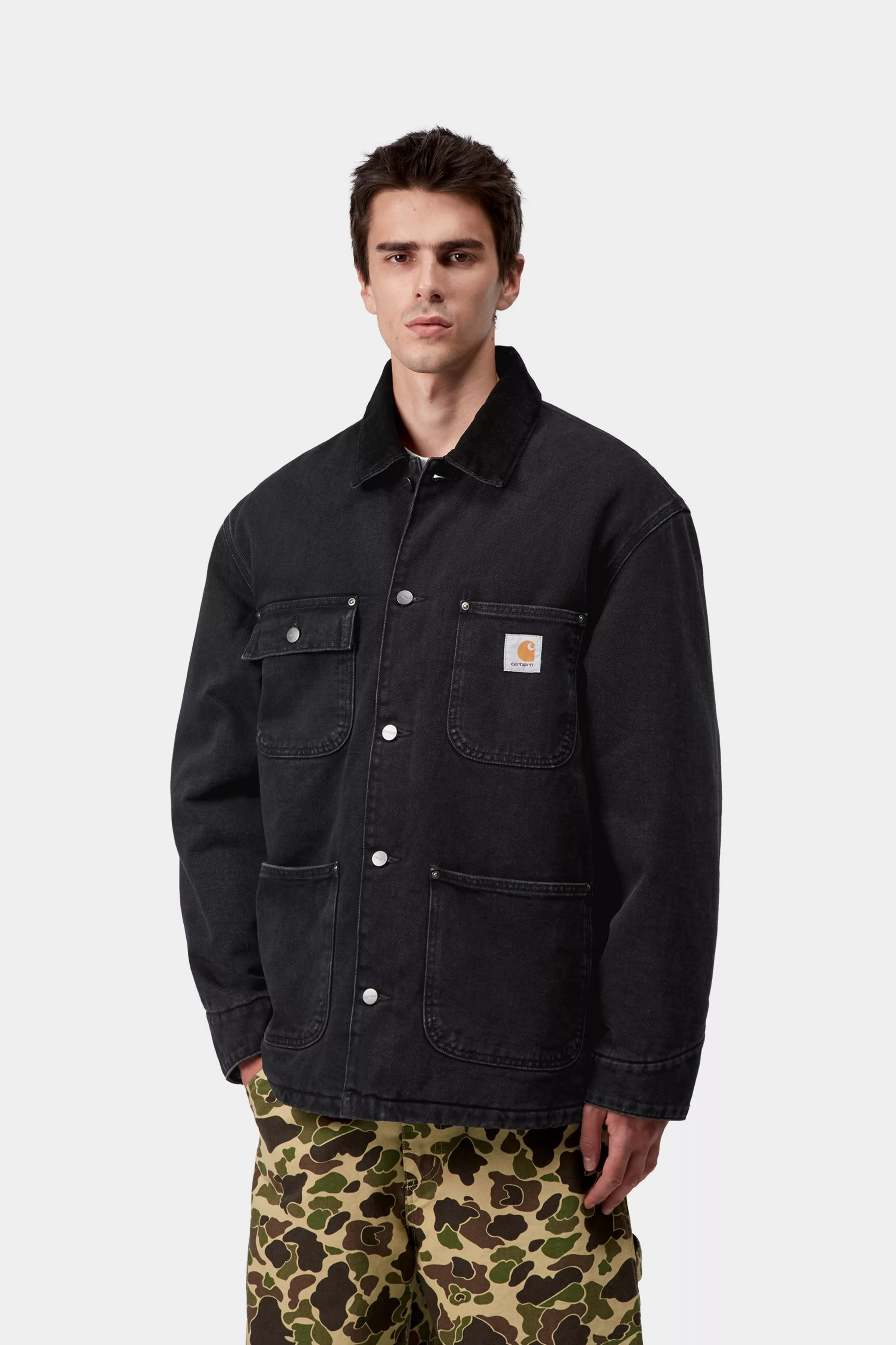 OG CHORE COAT  - Black / Black (stone washed)