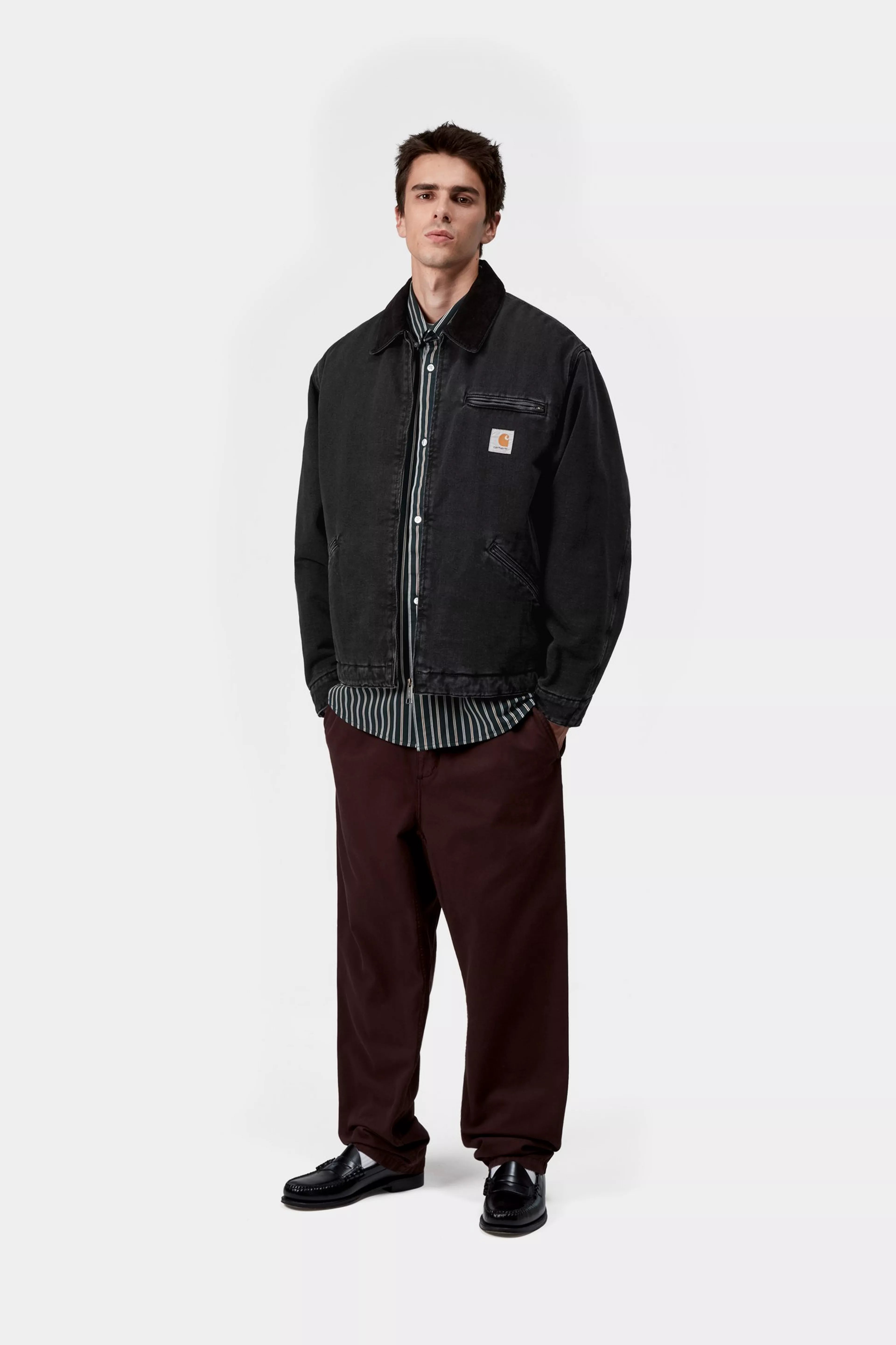 OG DETROIT JACKET  - Black / Black (stone washed)