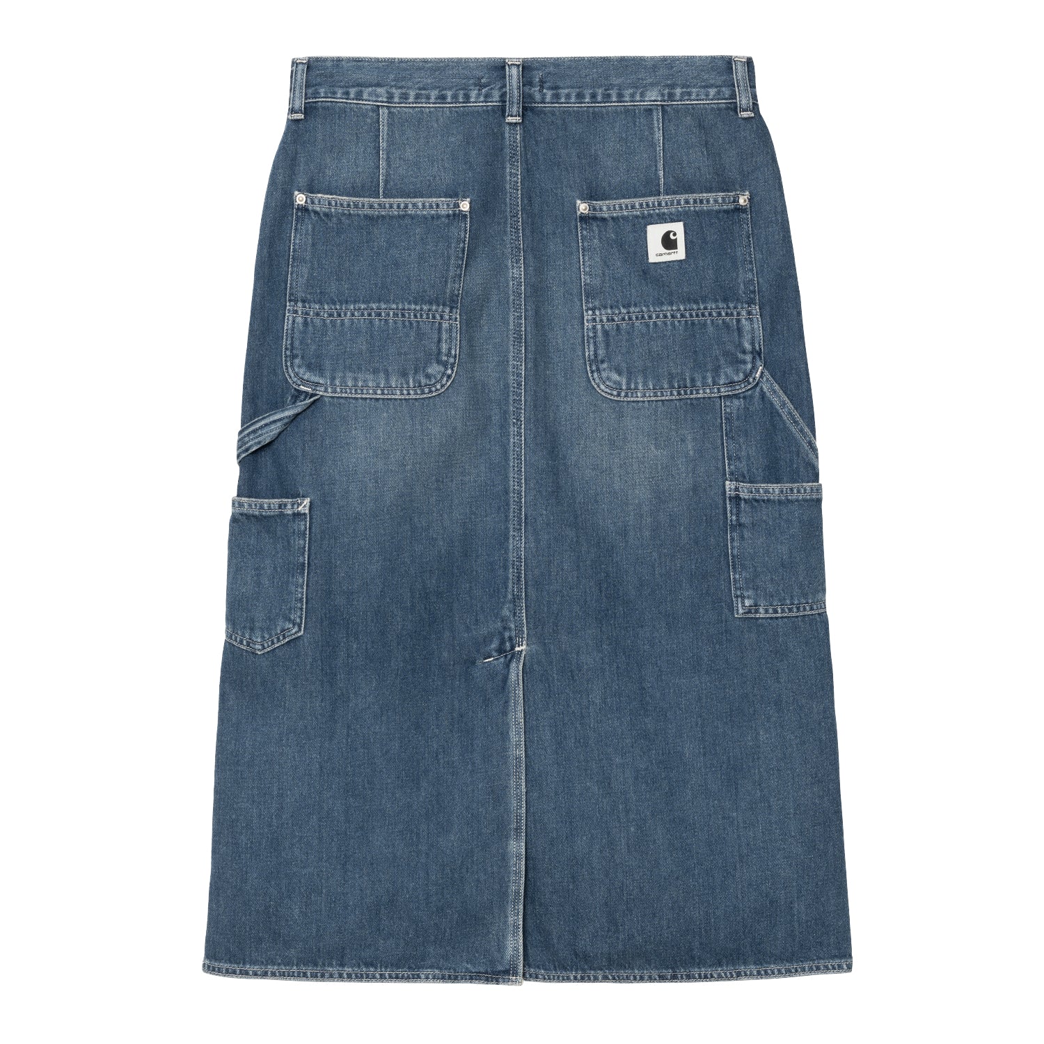 W' DOUBLE KNEE SKIRT - Blue (dark used wash)