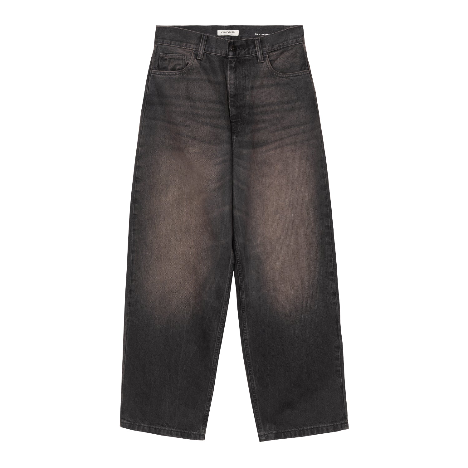 W' Brandon Pant - Black, tobacco used wash
