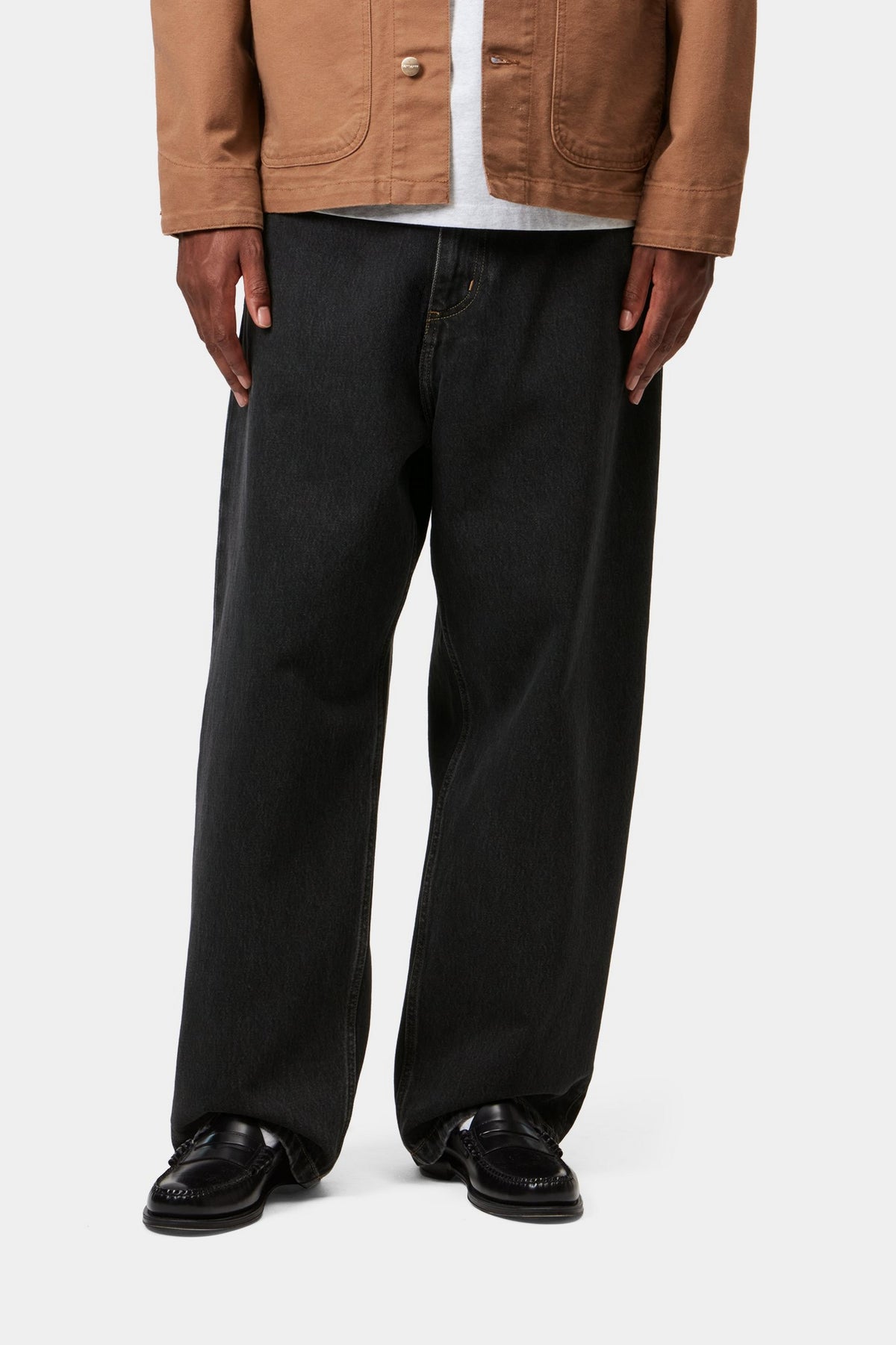 Brandon Pant - Black, stone washed