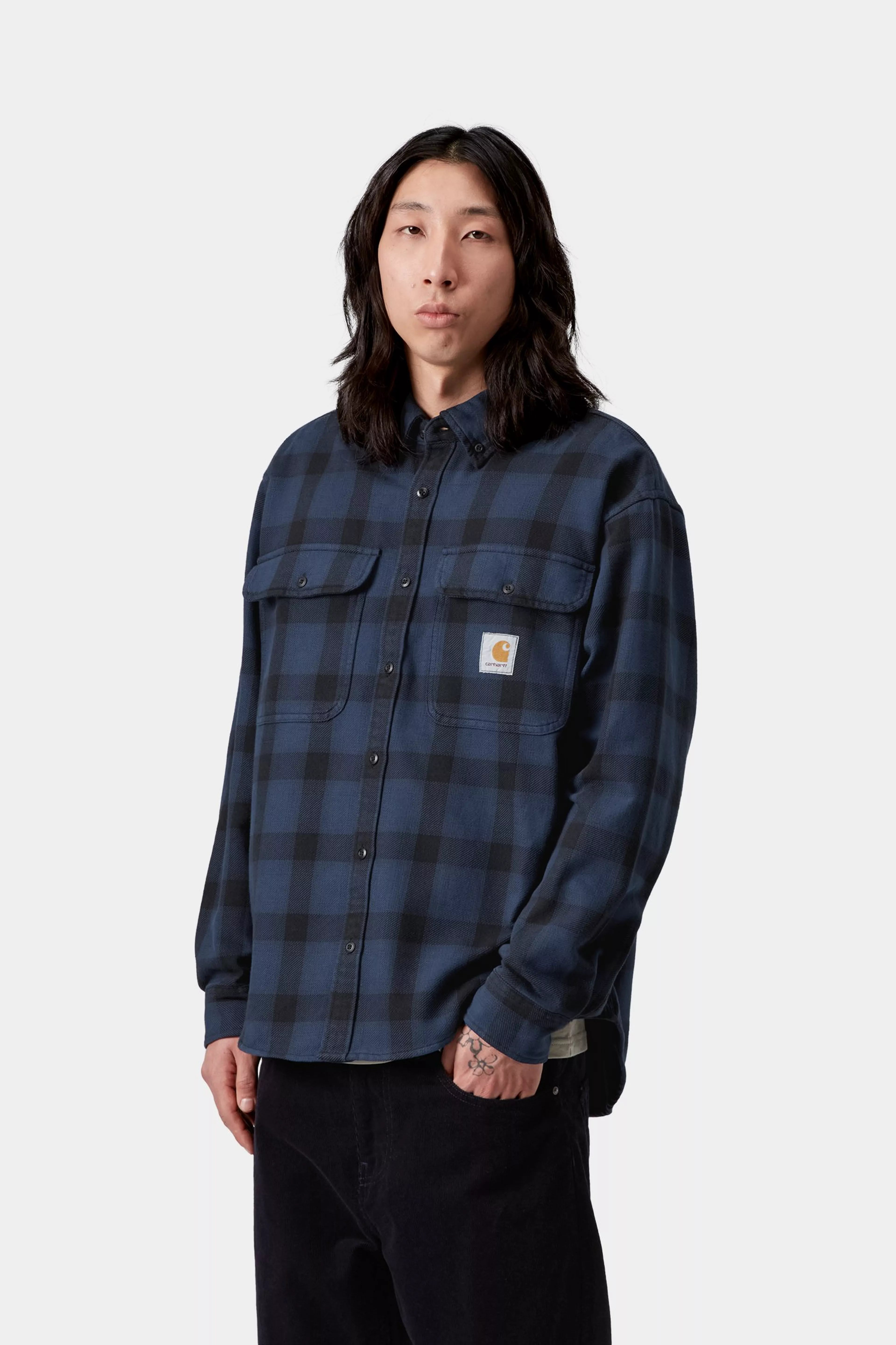 L/S Edmands Shirt - Edmands Check, Natural / Jupiter