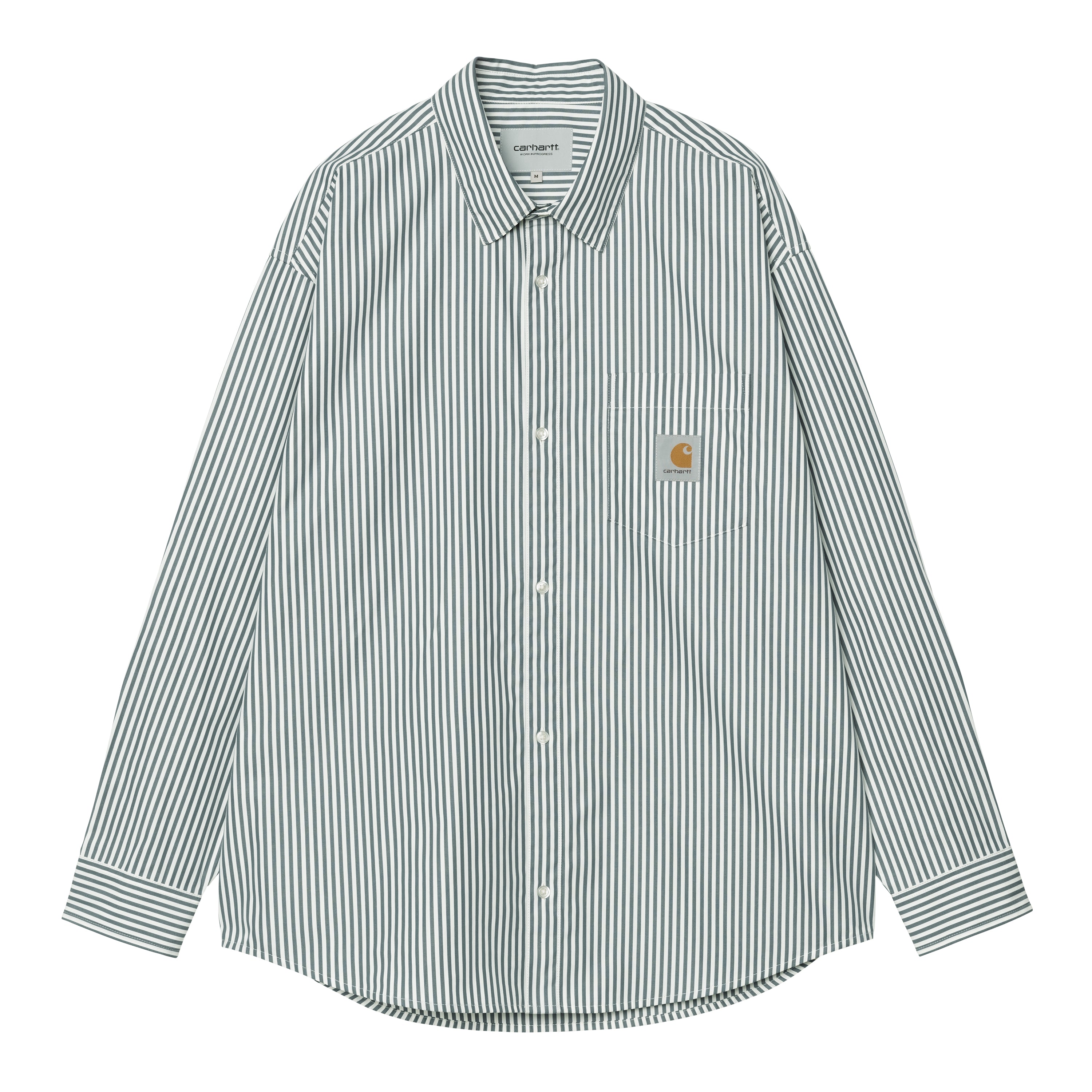 L/S Daldry Shirt - Daldry Stripe, Office Blue / Wax