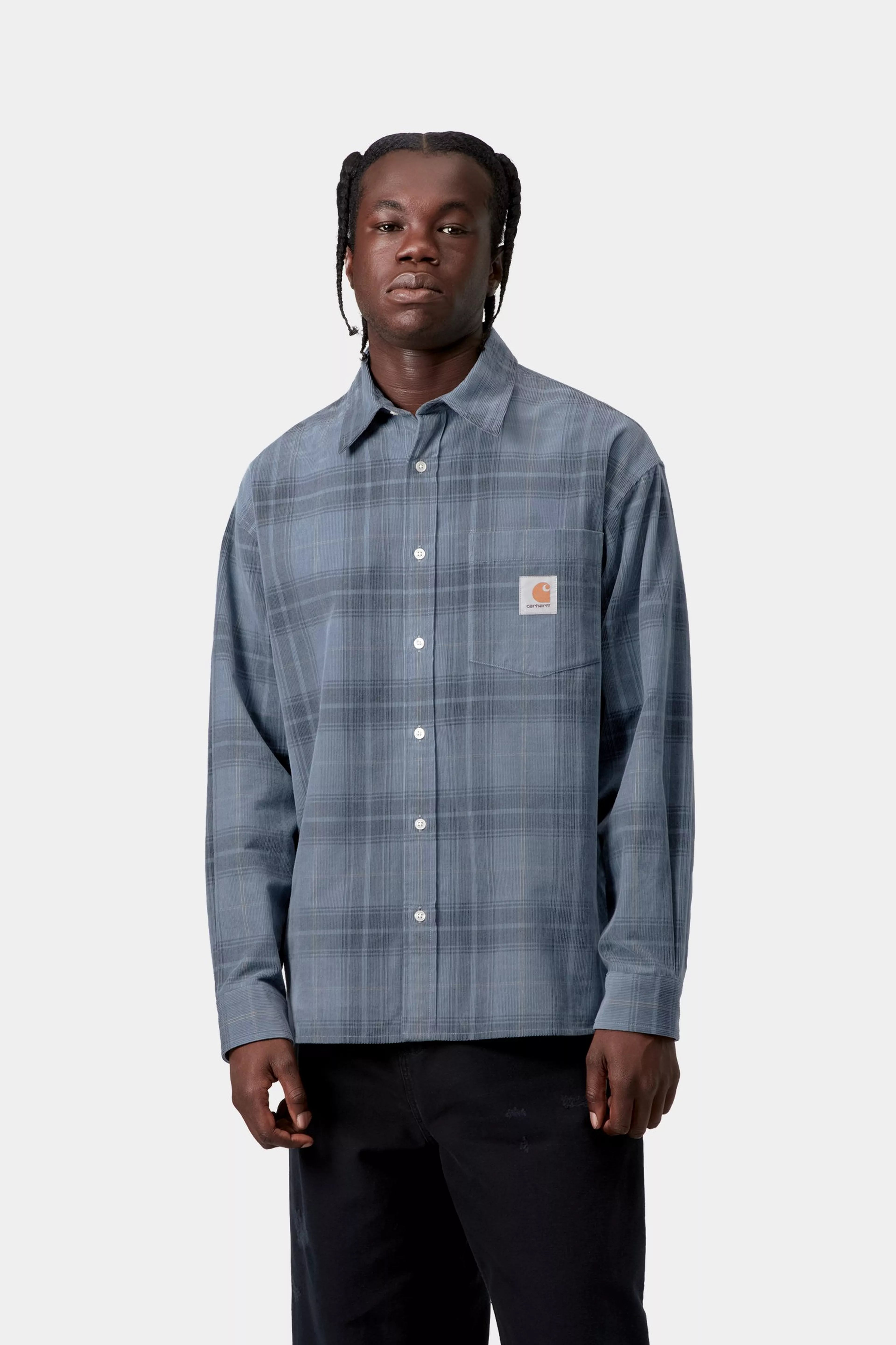 L/S Wilber Shirt - Wilber Check, Velvet Blue