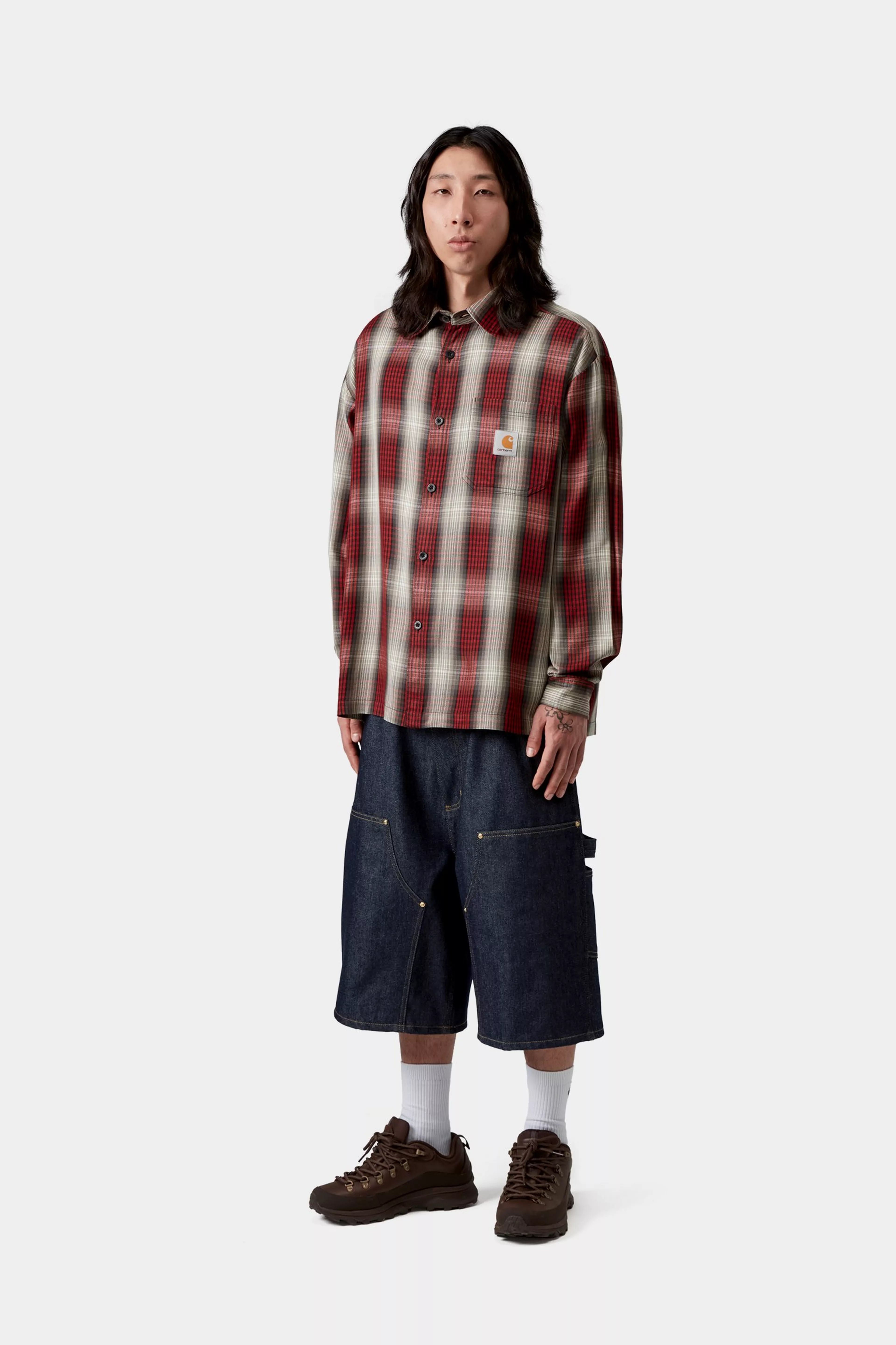 L/S Harlin Shirt - Harlin Check, Chili Pepper